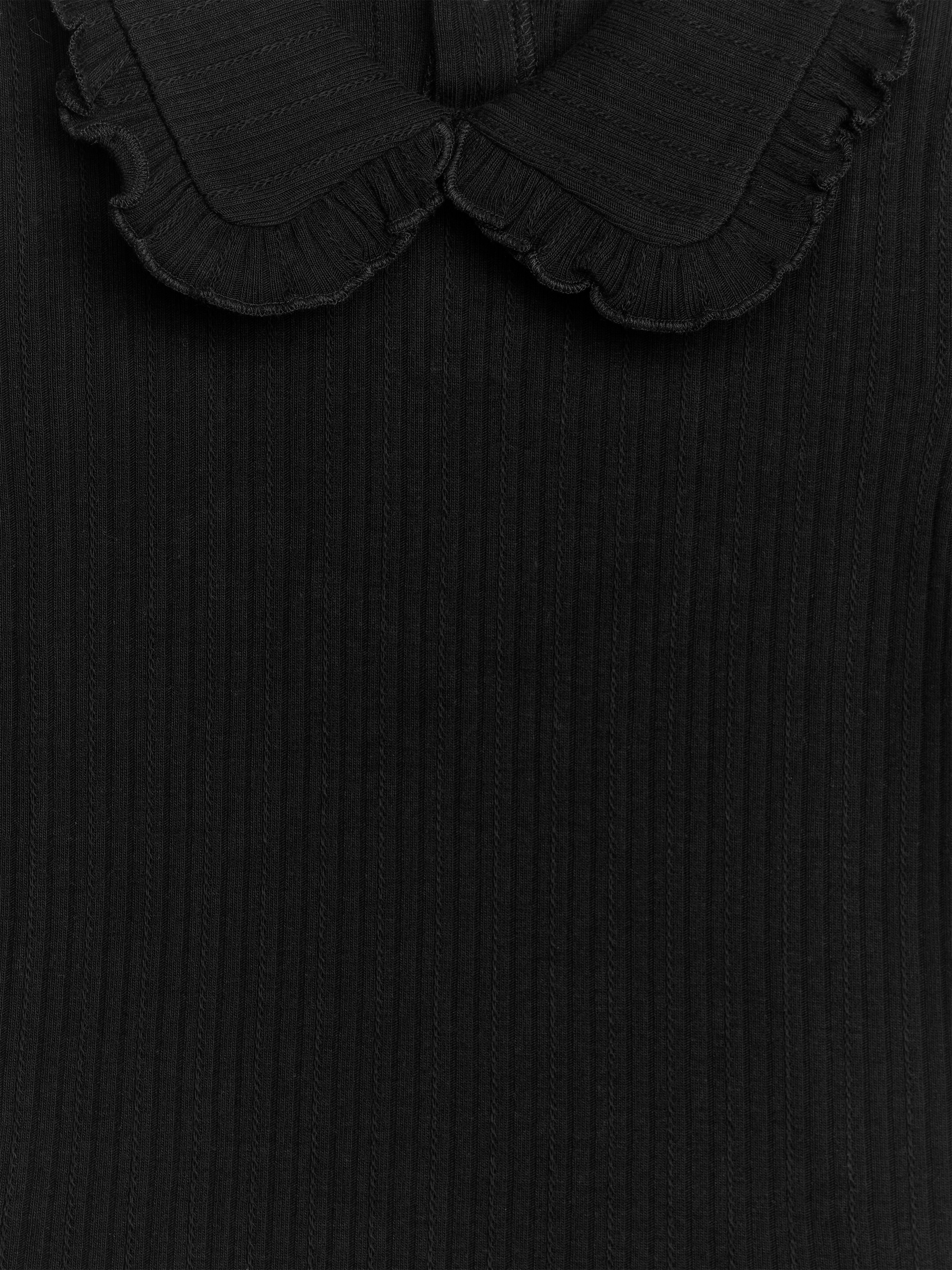 View larger image: Frill Collar Pointelle Top - Black - Kids | H&M GB 3