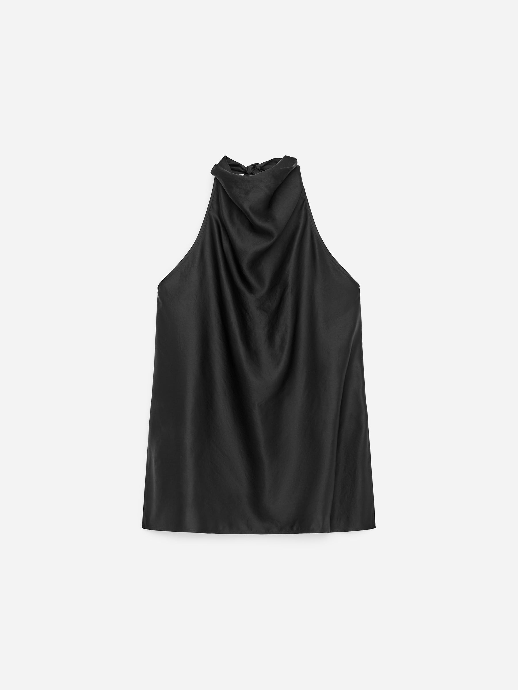 Halterneck Top-Black-17547