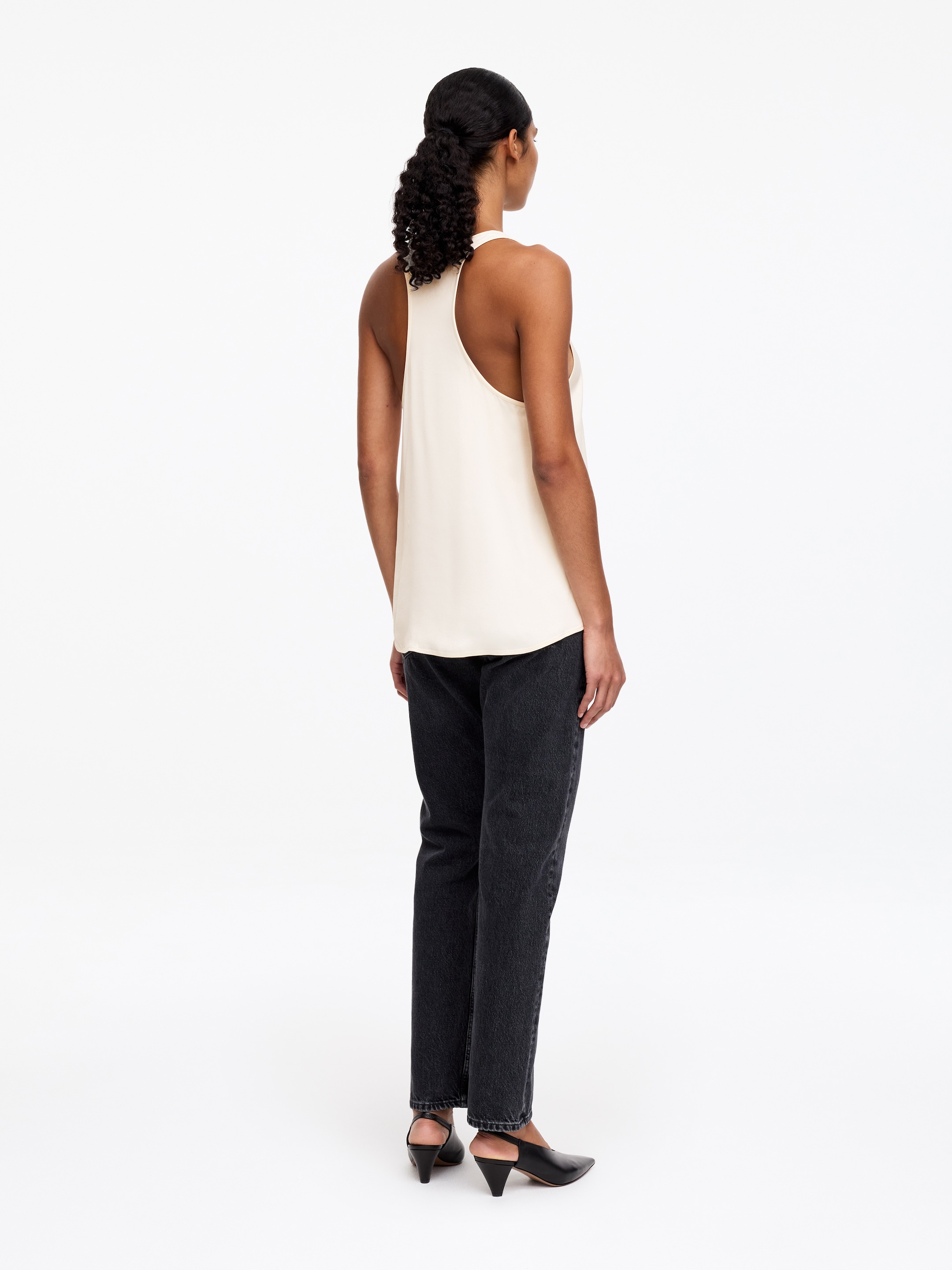 Sportoberteil aus Satin - Cremeweiß - Regular Fit - Damen - StillMedia/Lookbook - 3