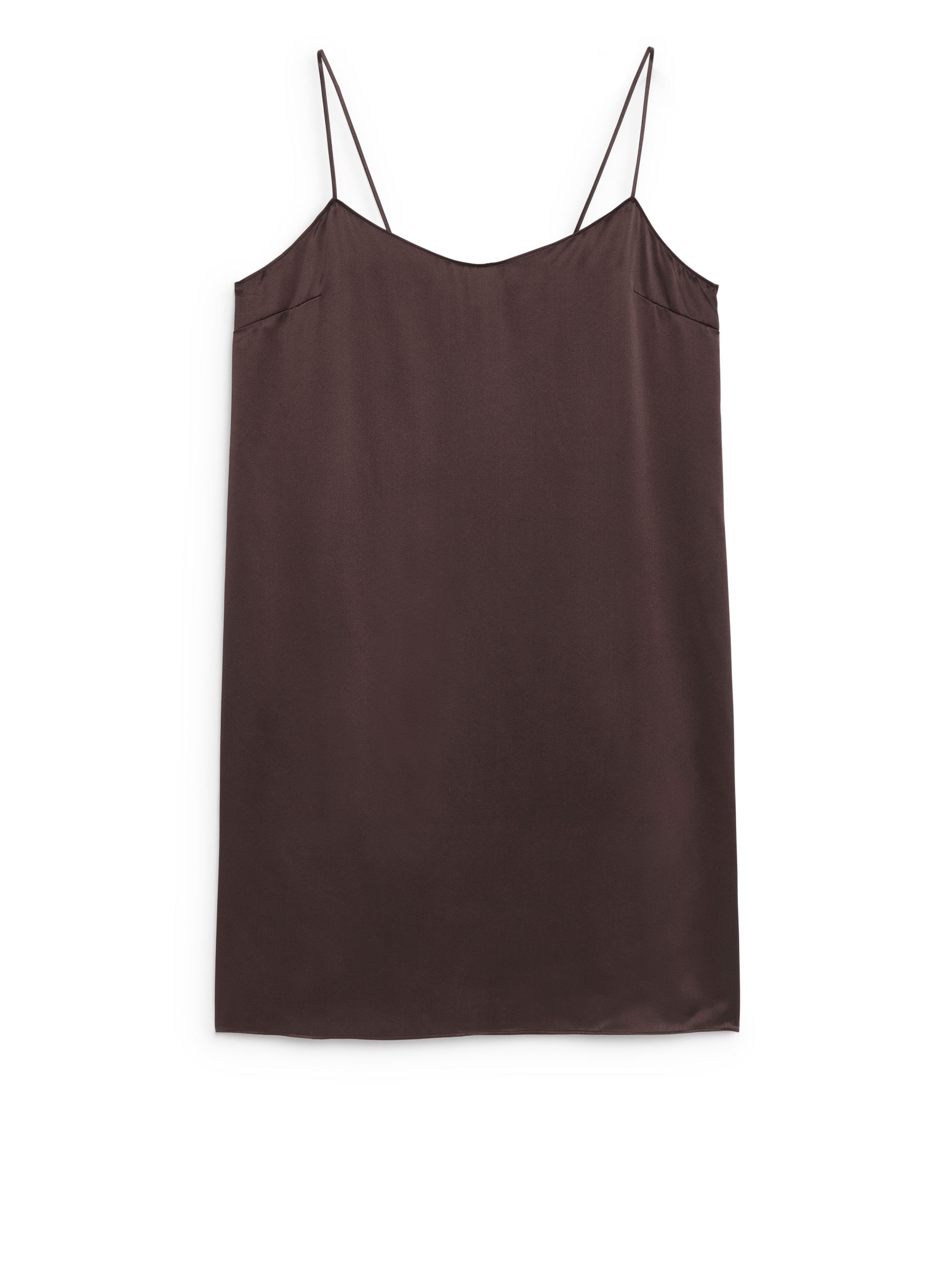 Silk Slip Dress – Dark Brown – Women – ARKET WW