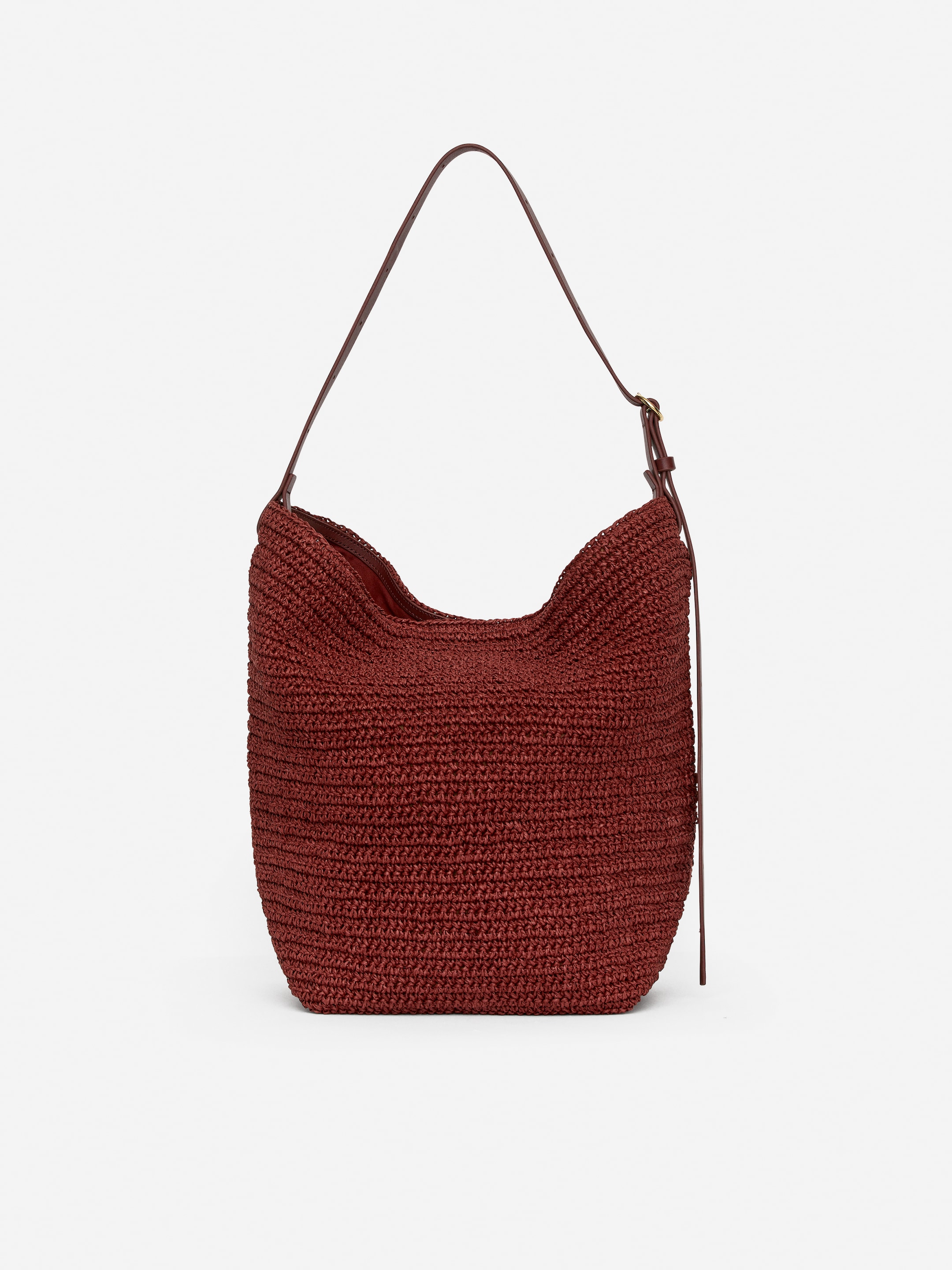Grotere afbeelding bekijken: Gevoerde tas van stro - Reddish Brown - DAMES | H&M BE 5