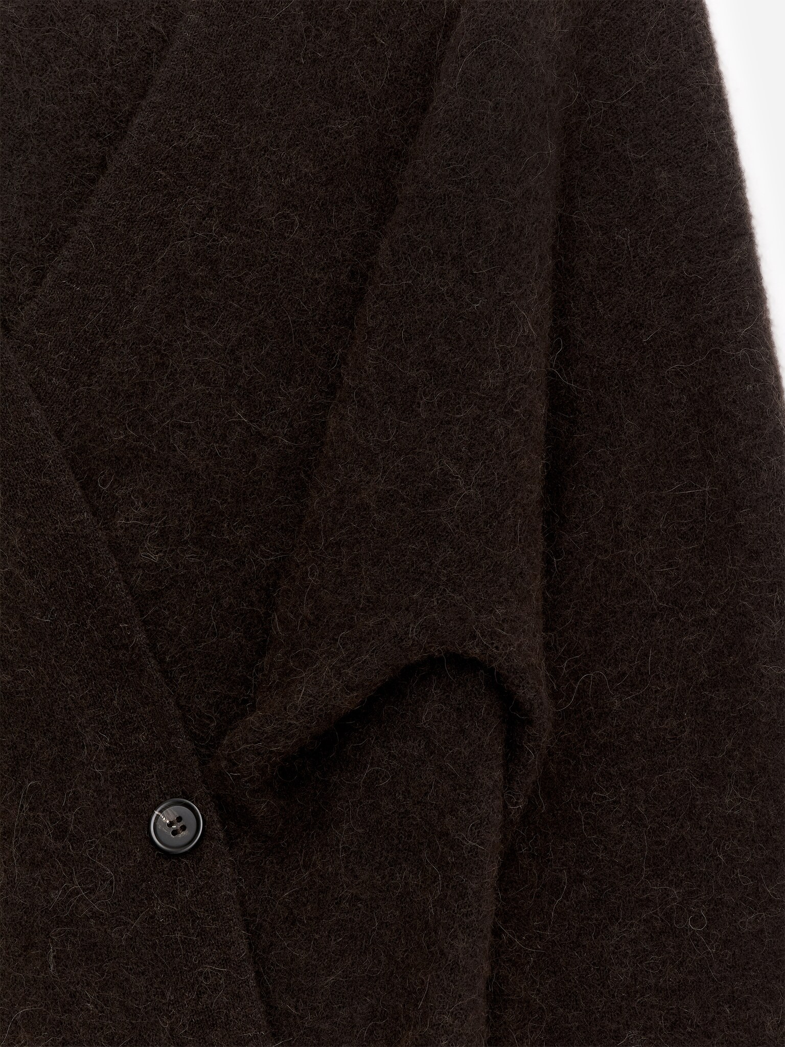 Cardigan en mélange de laine et d'alpaga - Dark Brown - 2