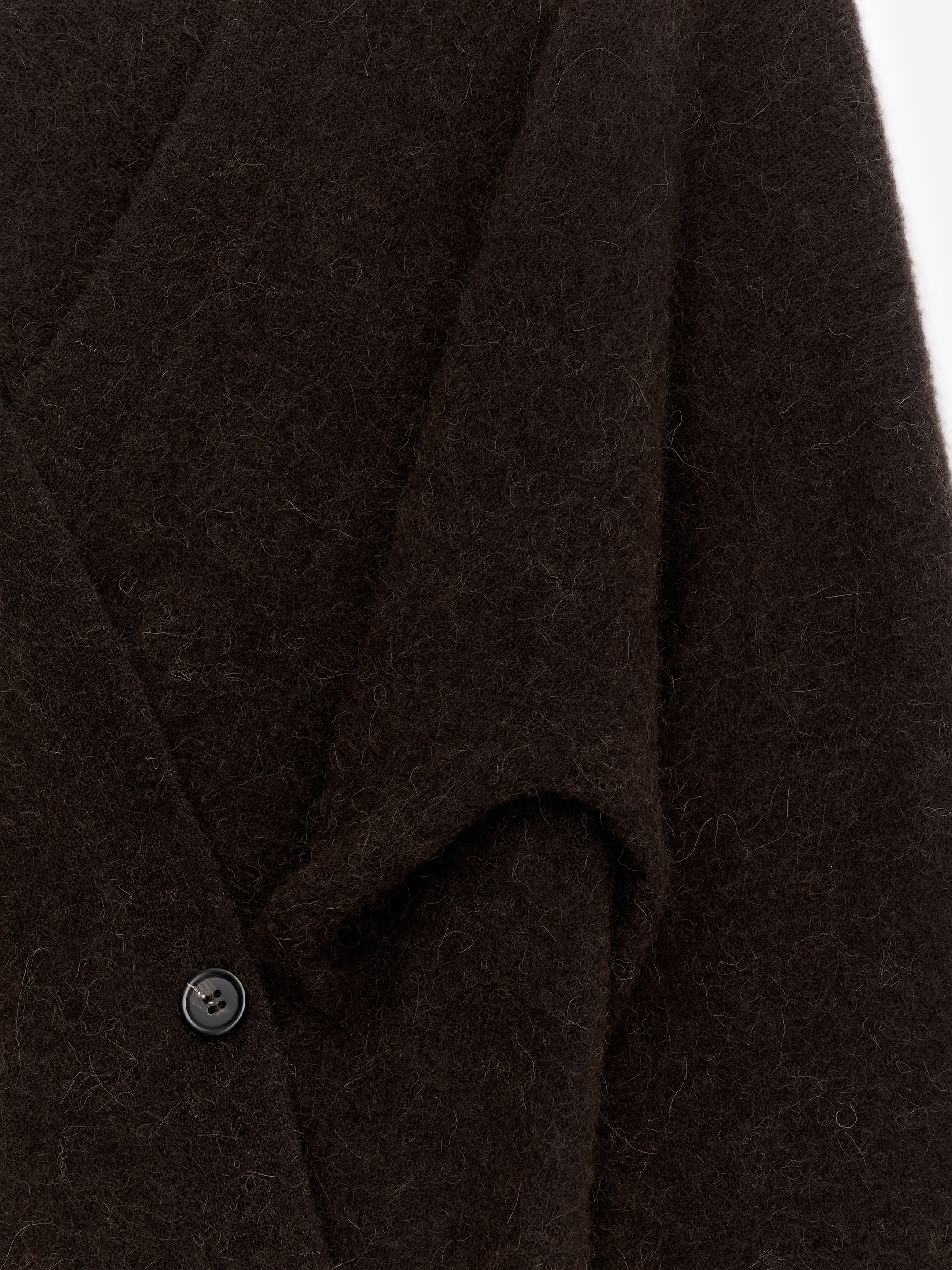 Cardigan en mélange de laine et d'alpaga - Marron foncé - Regular fit - Femme - StillMedia/DescriptiveDetail - 2