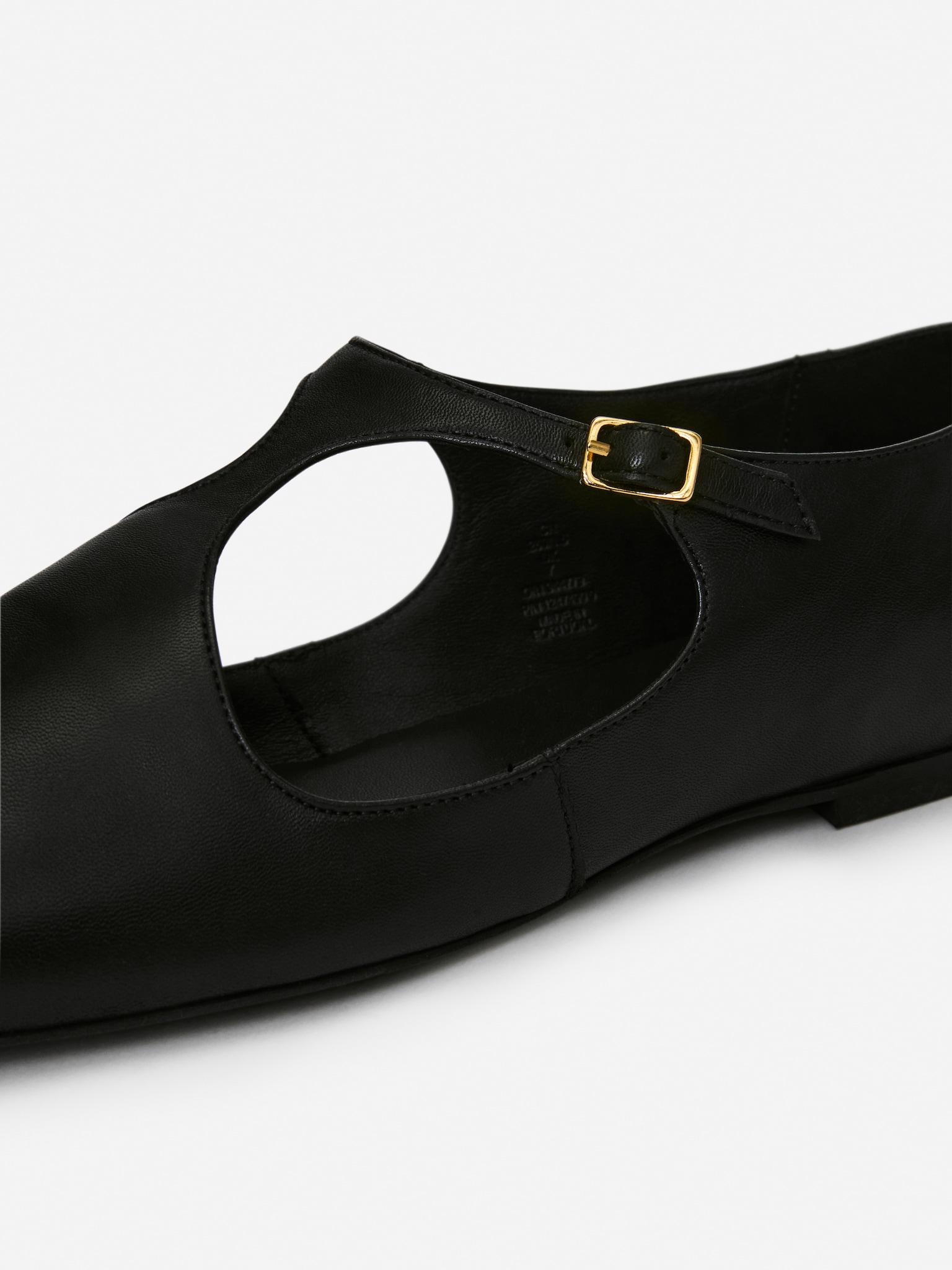 Chaussures en cuir à boucles - Noir - 5