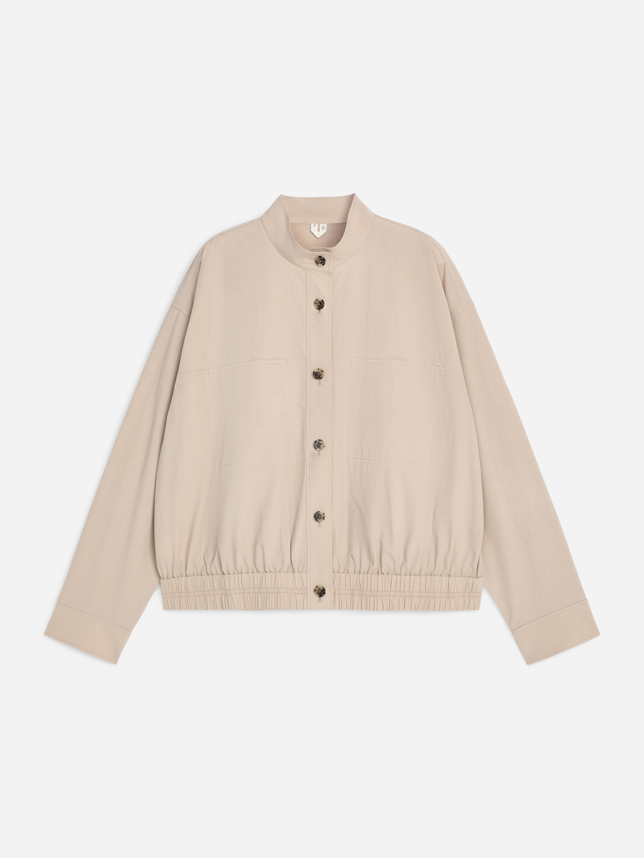 Overshirt din bumbac Pima - Bej