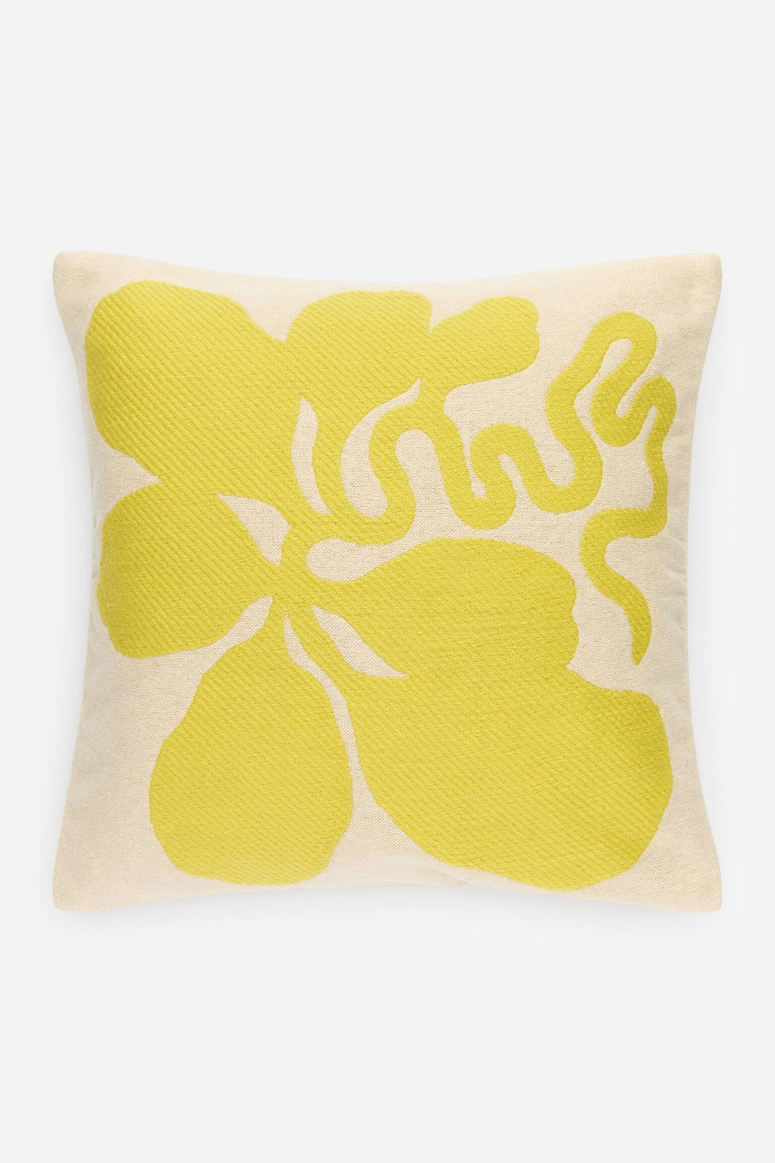 Funda de cojín de lana y algodón 50 x 50 cm - Blanco roto/amarillo/Blanco roto/verde/Azul/beige/Rosa - 1