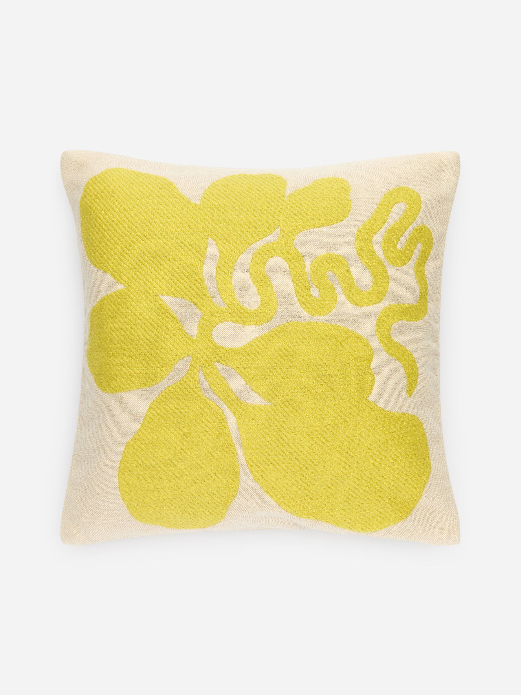 Cotton Wool Cushion Cover 50 x 50 cm-#EEDE65-18819