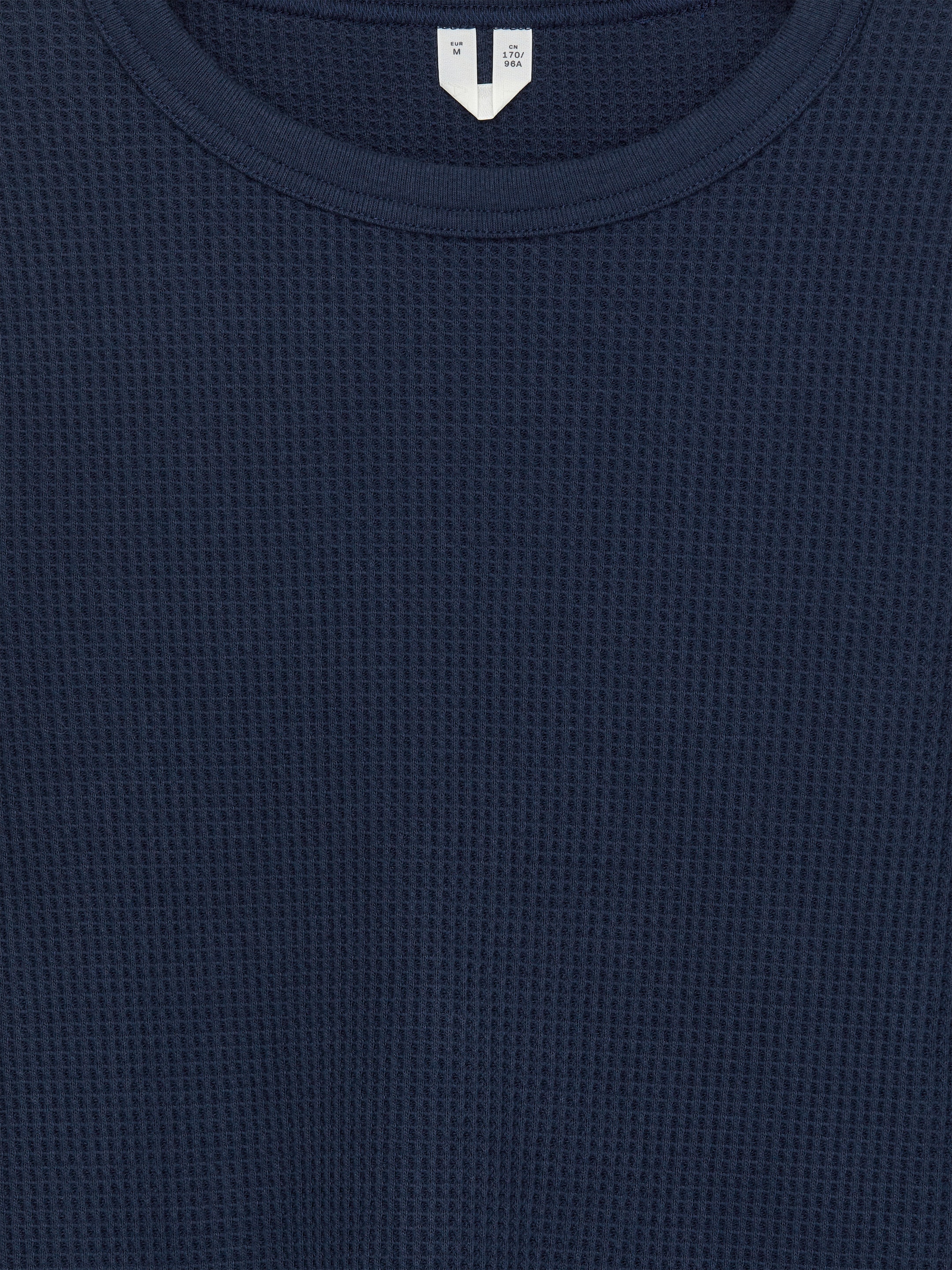 Maglia in jersey con lavorazione a nido d'ape - Blu scuro - Slim fit - Women - StillMedia/DescriptiveDetail - 2