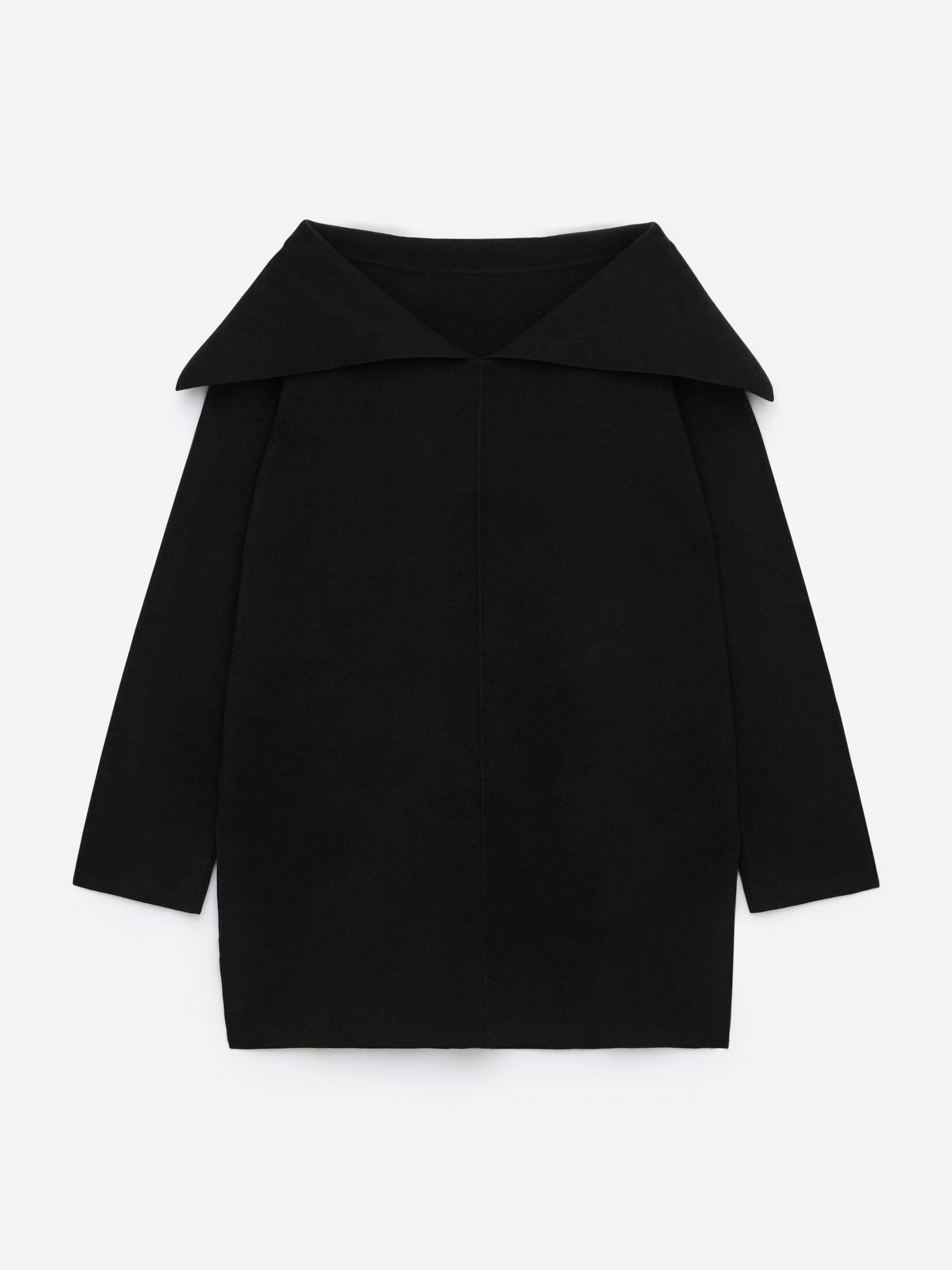 Zobacz większy obraz: Tunika z wywijanym kołnierzykiem - Czarny - ONA | H&M PL 2