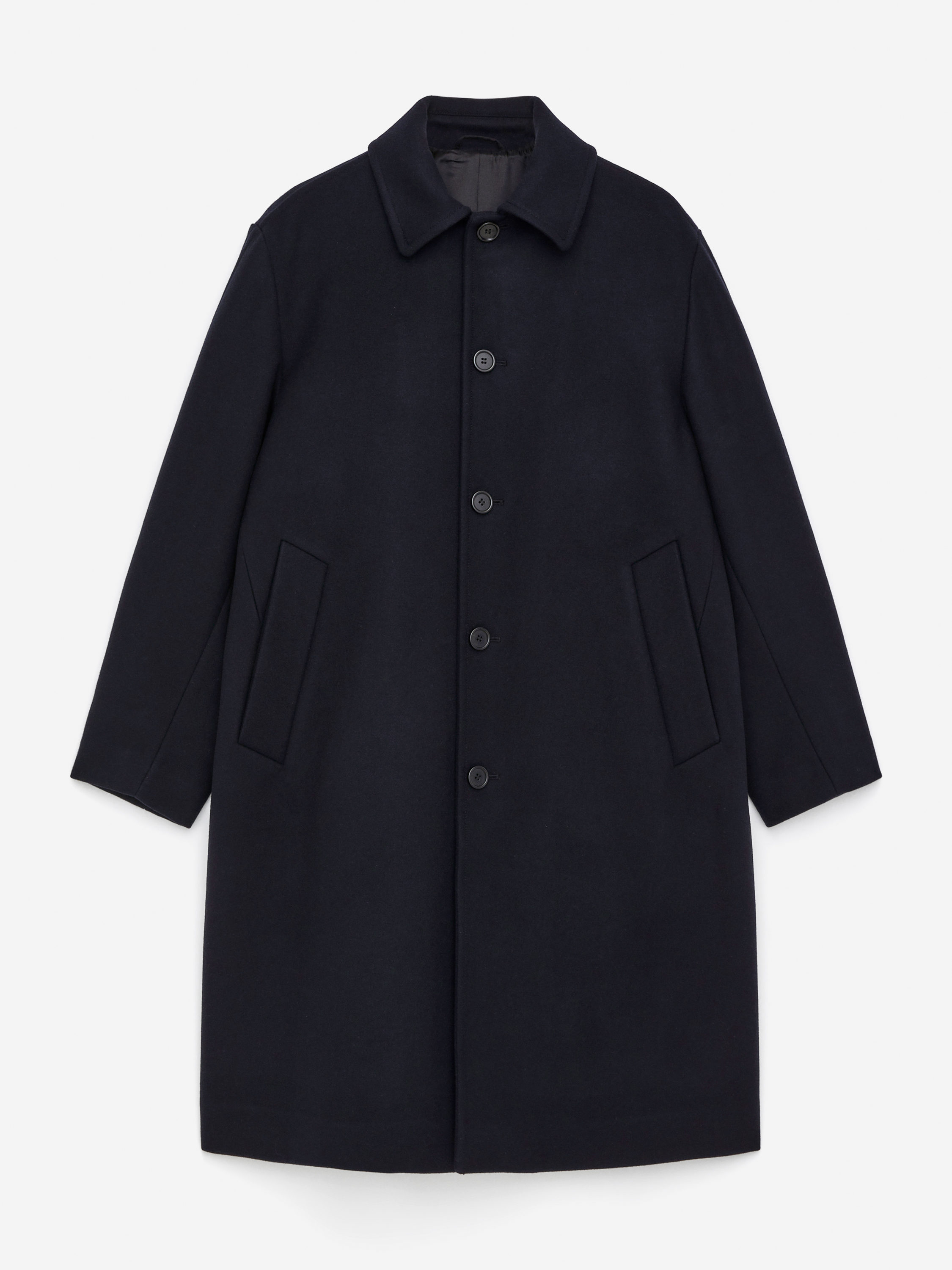 Doublé Wool-Blend Coat-Blue-16843