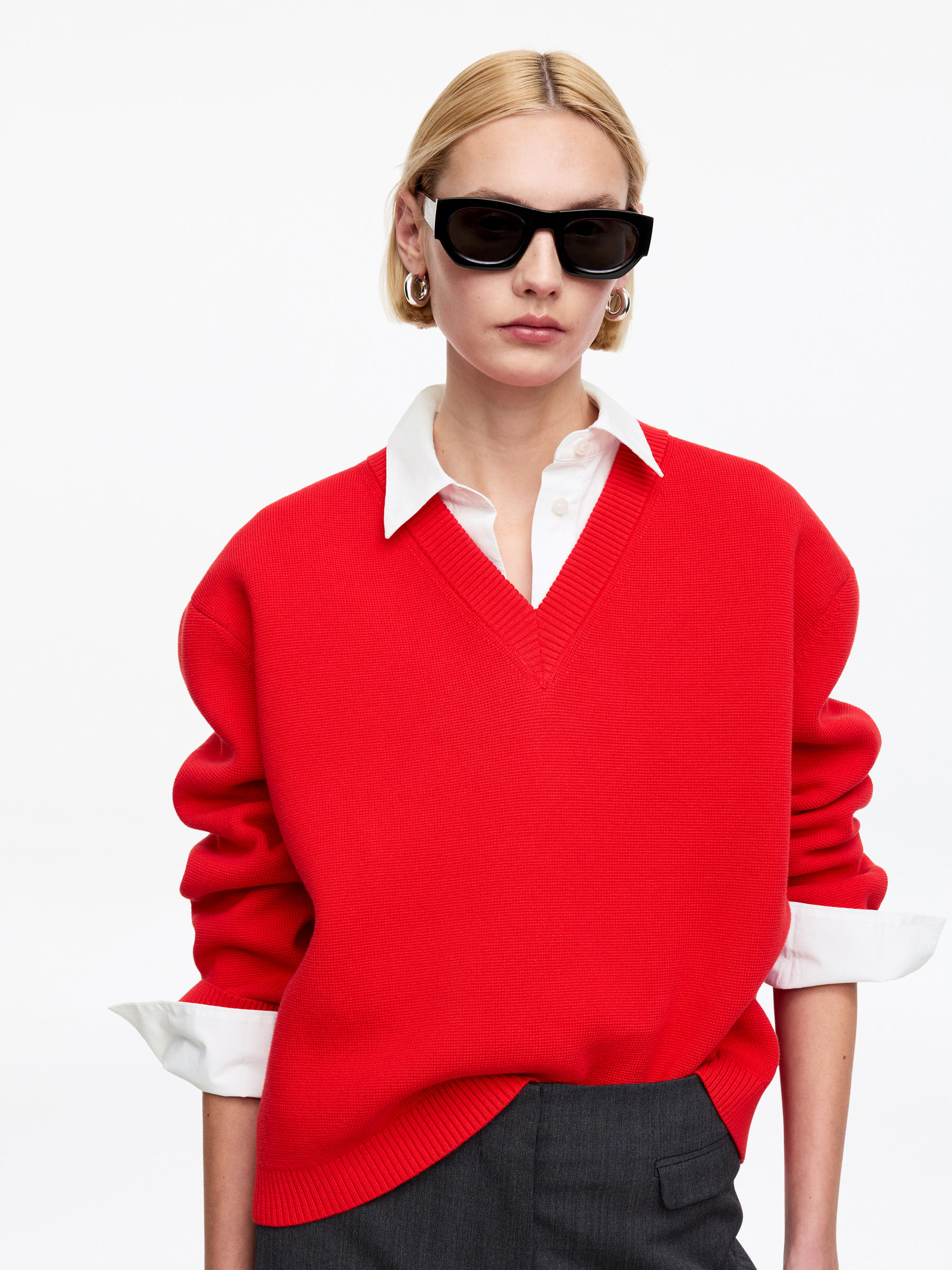 Regular-Fit Poplin Shirt - White - Regular fit - Women - StillMedia/Lookbook - 13