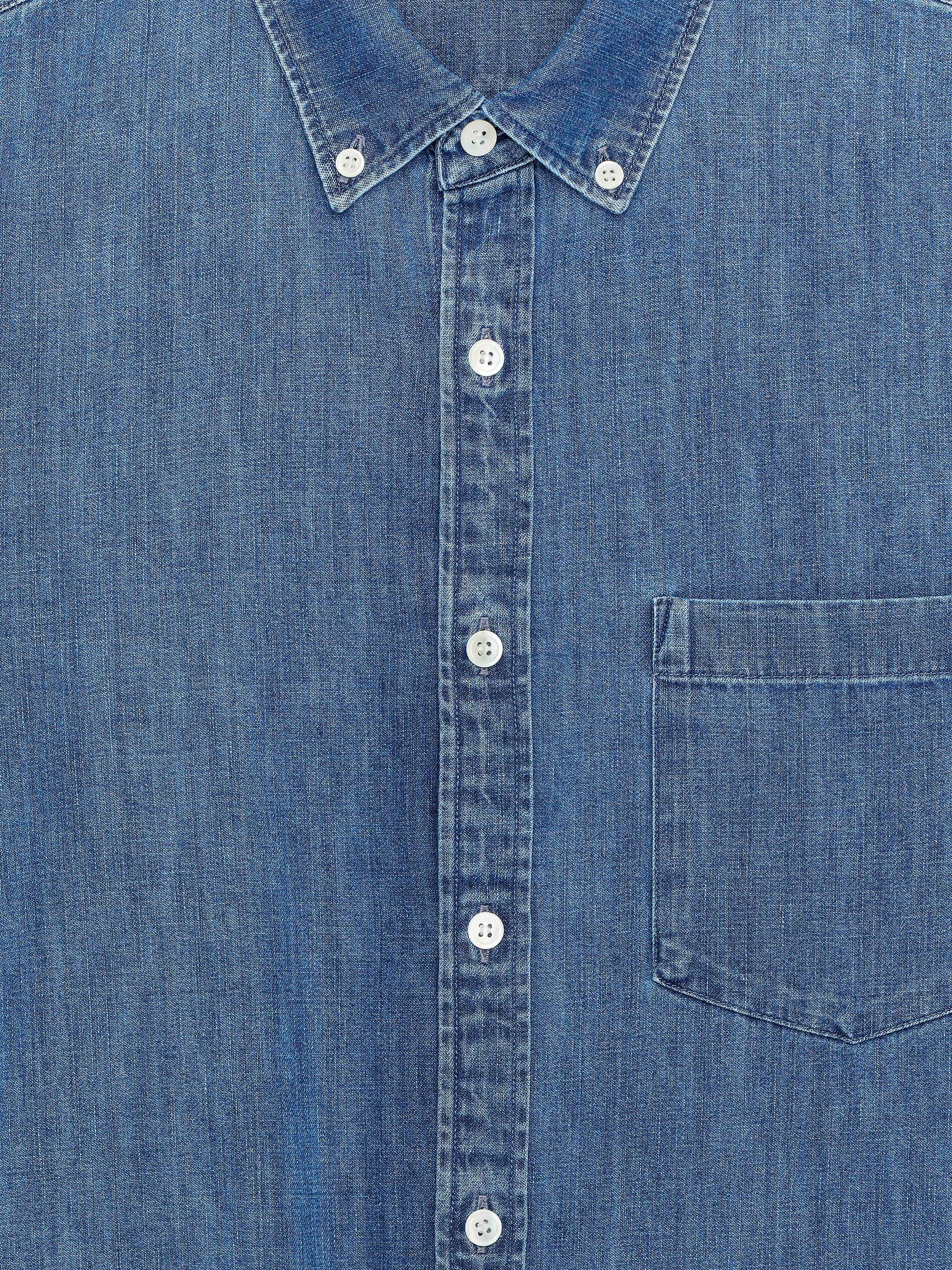 Regular Denim Shirt - Washed Blue - Regular fit - Men - StillMedia/DescriptiveDetail - 27