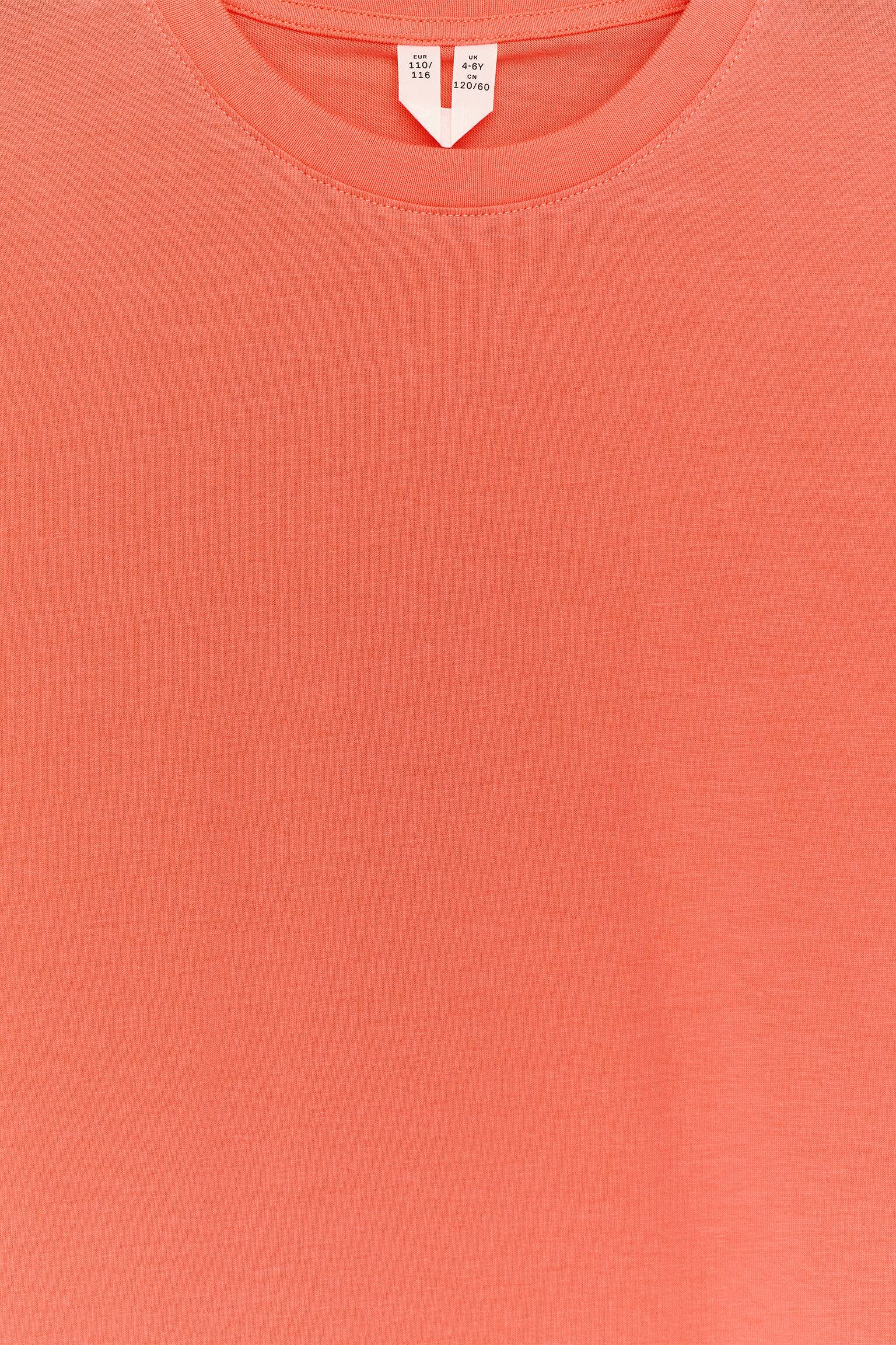 T-shirt col rond - Orange poudré/Mauve/Bleu foncé/Gris chiné/Blanc - 3