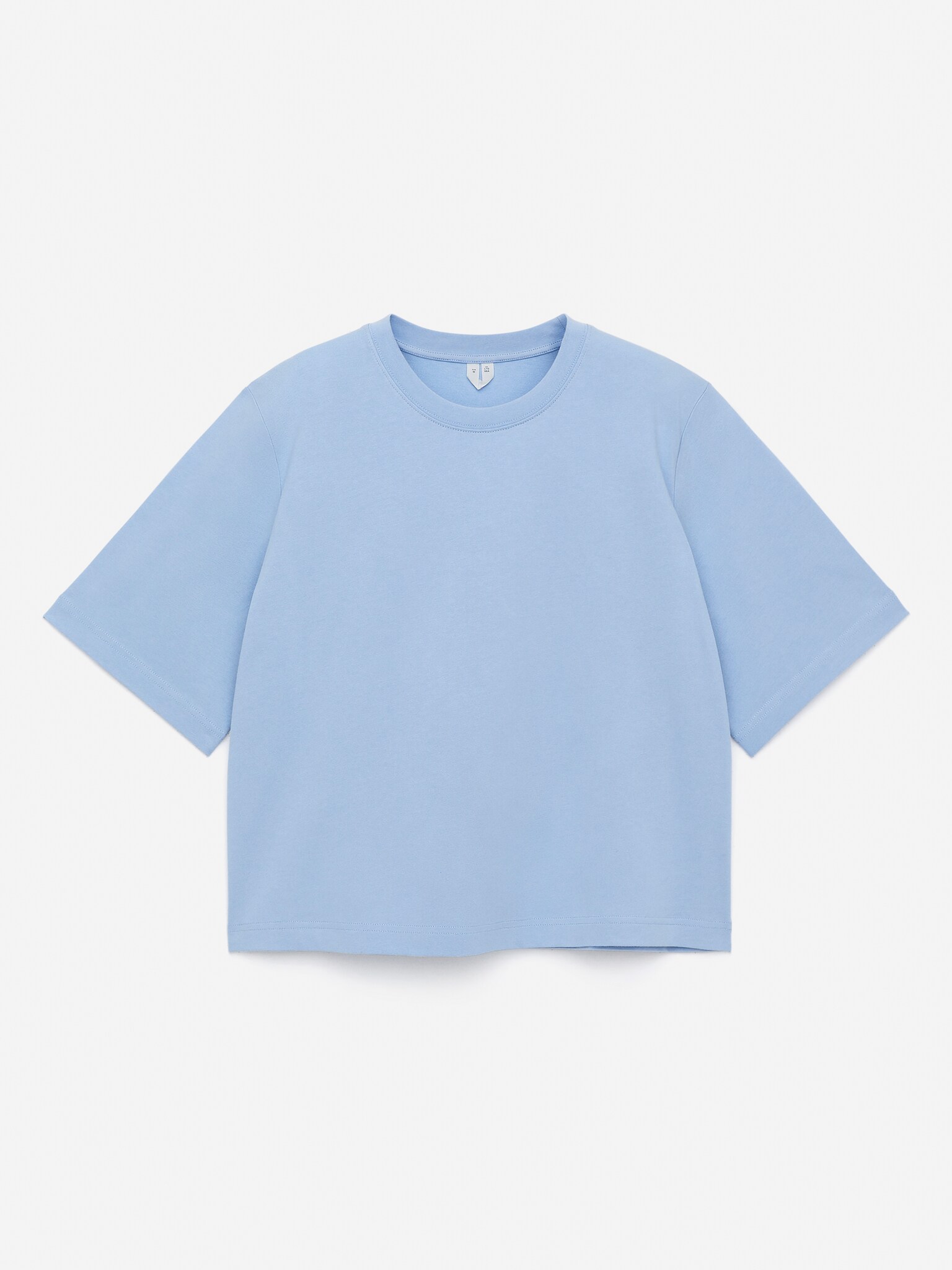 Pudełkowy T-shirt ALBA - Niebieski/Biały/Czarny - 2