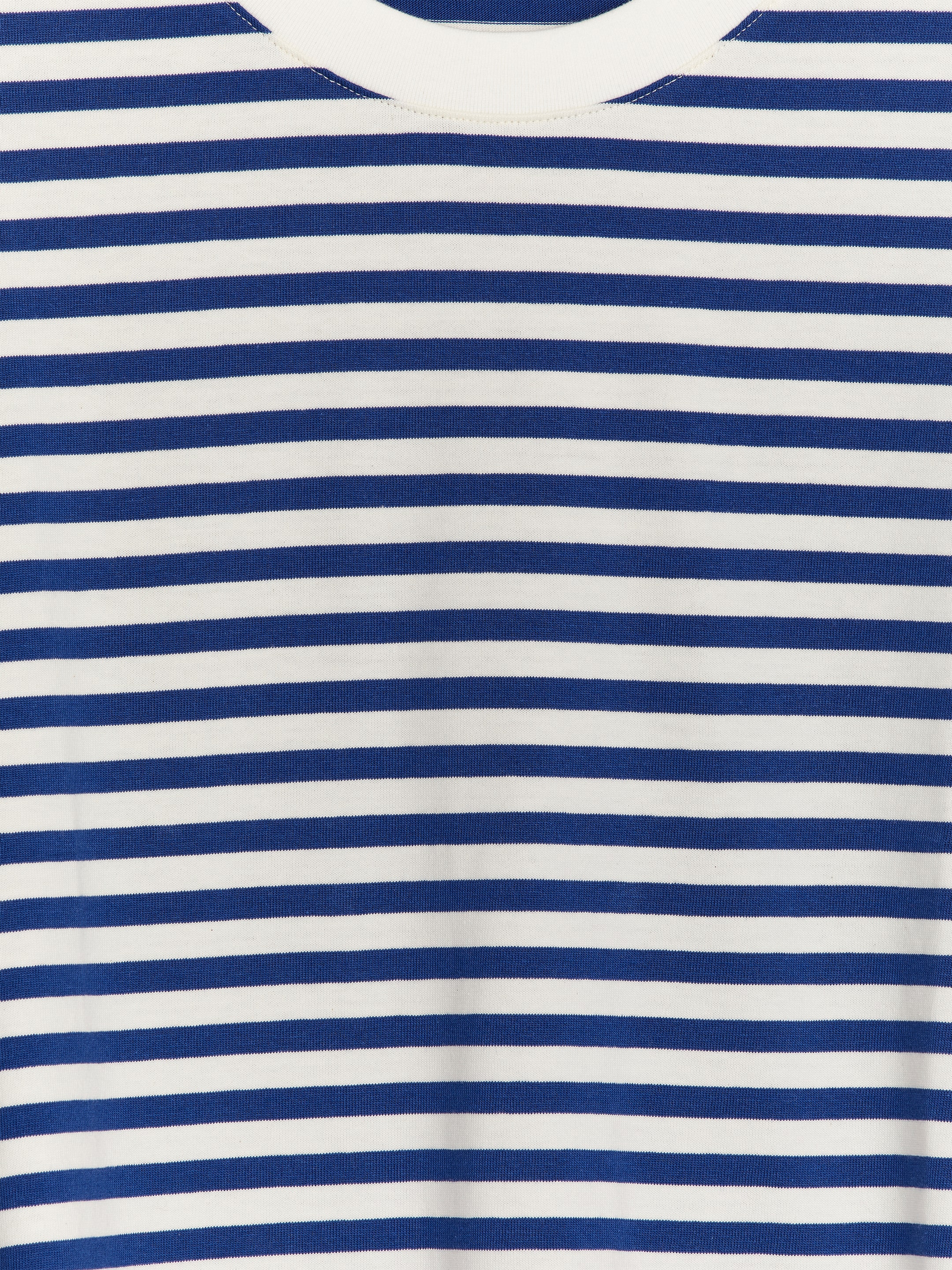 Striped T-Shirt - Bright Blue/Off White - Loose fit - Men - StillMedia/DescriptiveDetail - 2