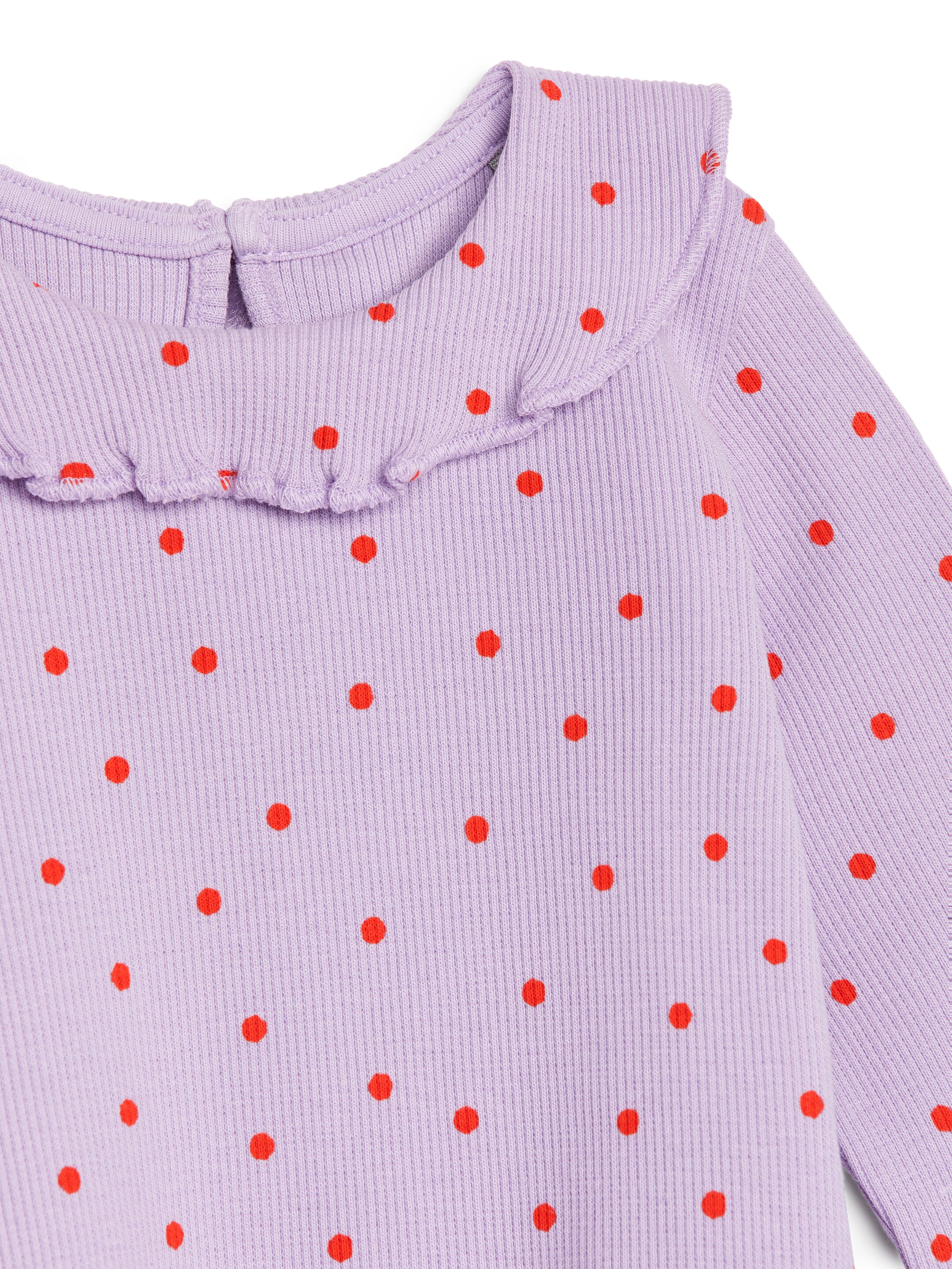 Grösseres Bild ansehen: Gerüschter Body - Flieder/Rot - KINDER | H&M CH 3