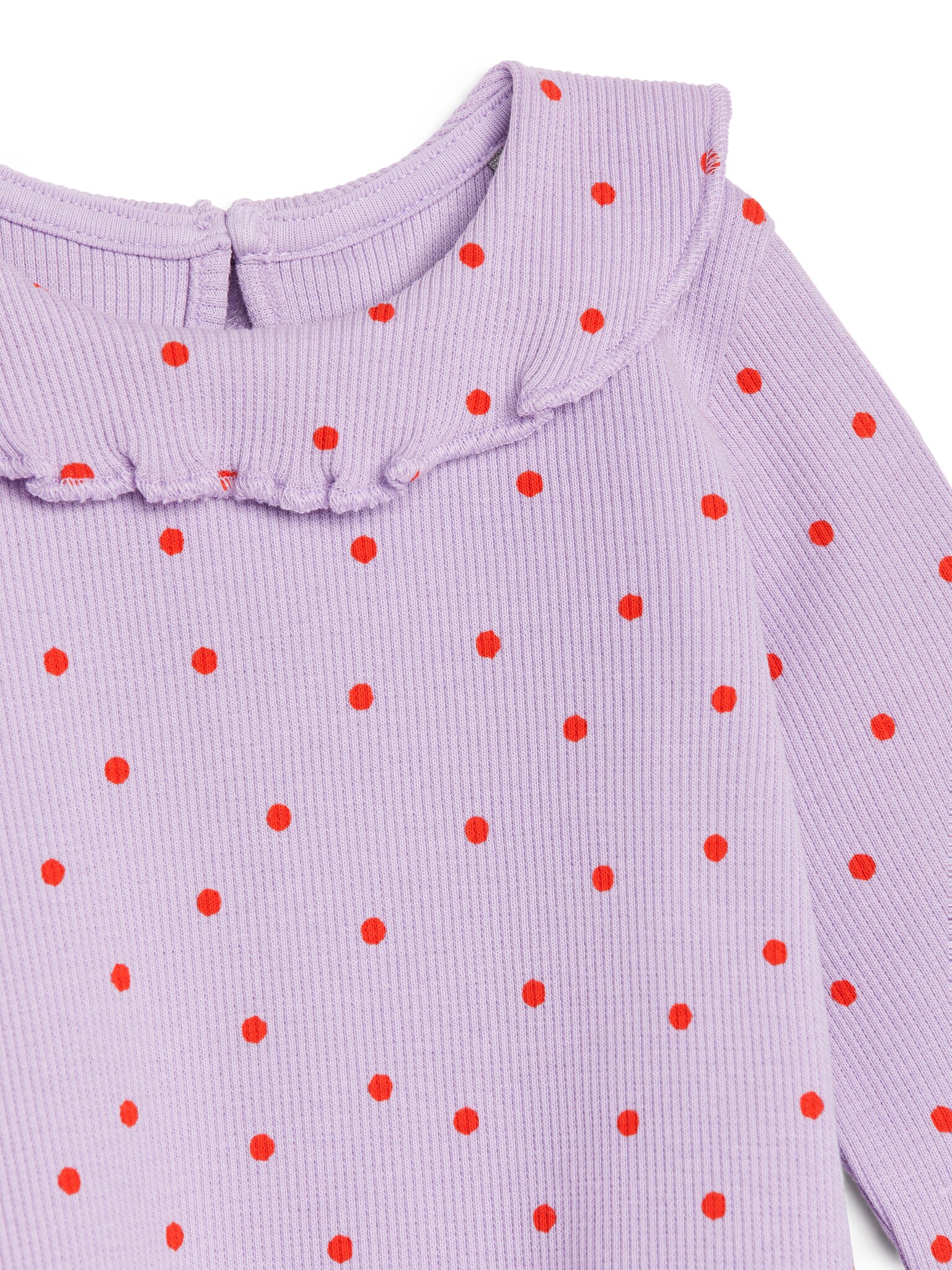 Frill Bodysuit - Lilac/Red - 3