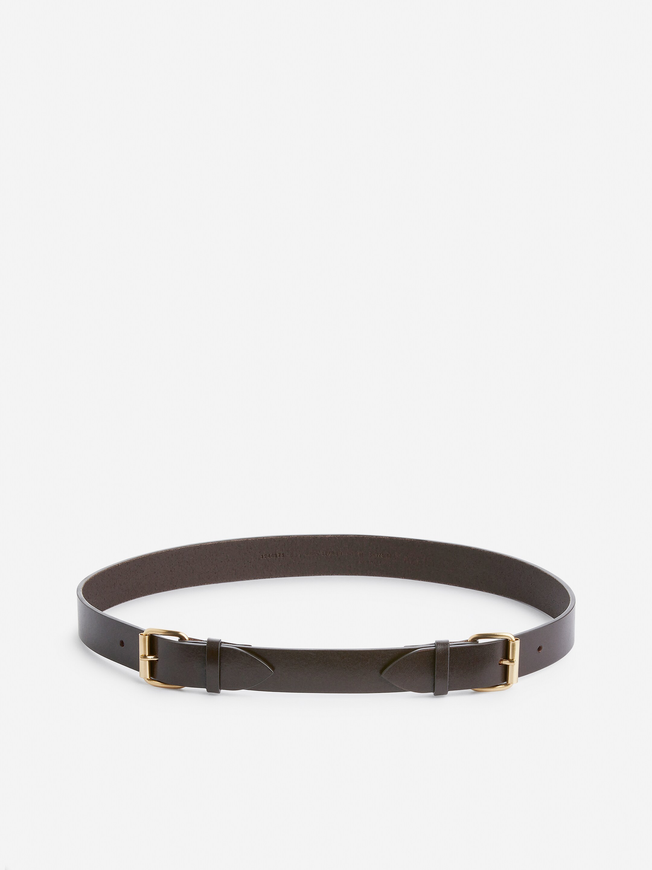 Größeres Bild ansehen: Ledergürtel mit zwei Schnallen - Dunkelbraun - Ladies | H&M DE 1