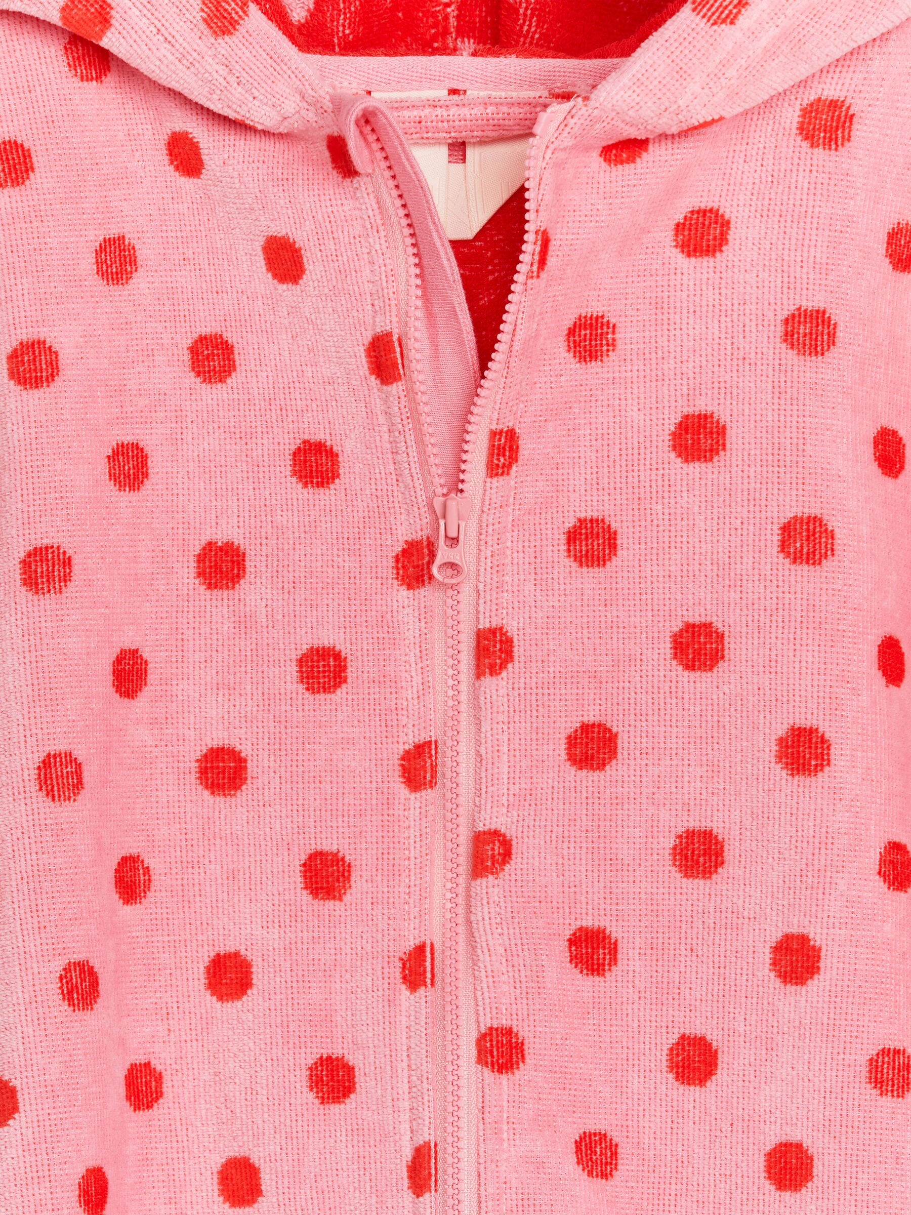 Bademantel aus Velours mit Reißverschluss - Rosa/Rot - Regular Fit - Kinder - StillMedia/DescriptiveDetail - 3