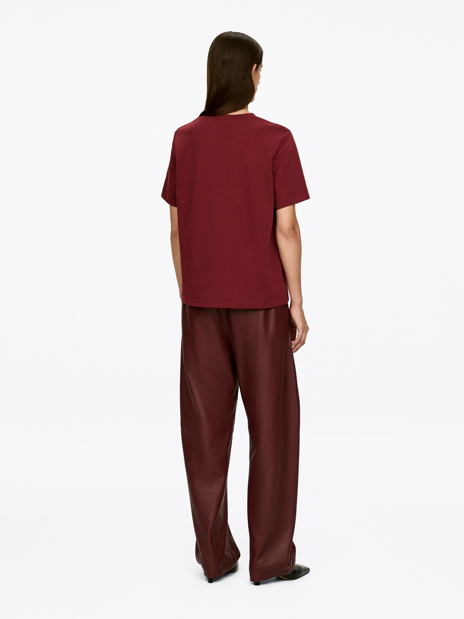 PEARL Heavyweight T-Shirt - Burgundy/Taupe/Pink/Black/Dark Brown/Grey Melange/White/Dark Blue - 5
