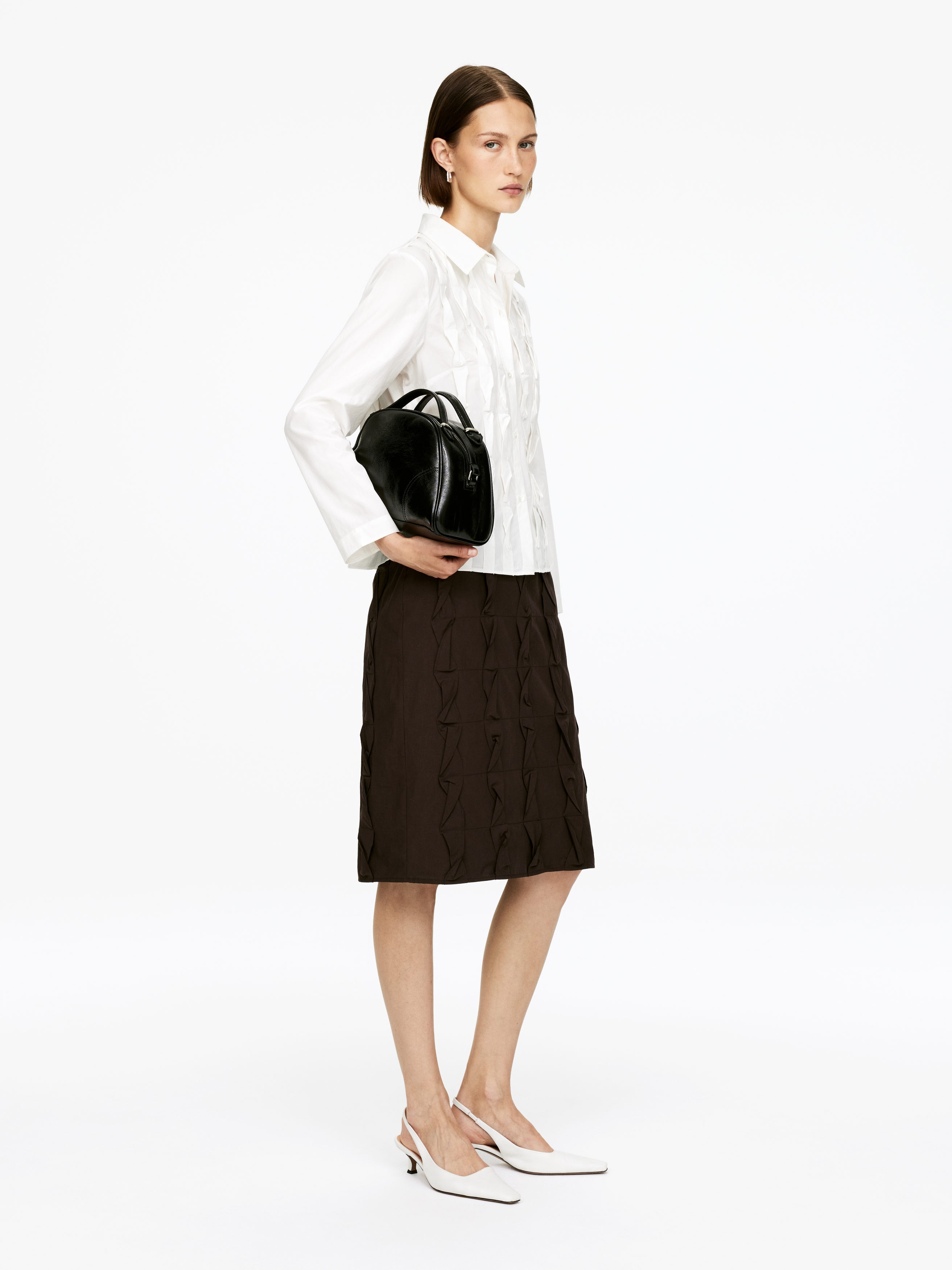 Frill Blouse - Dusty White - Regular fit - Women - StillMedia/Lookbook - 4