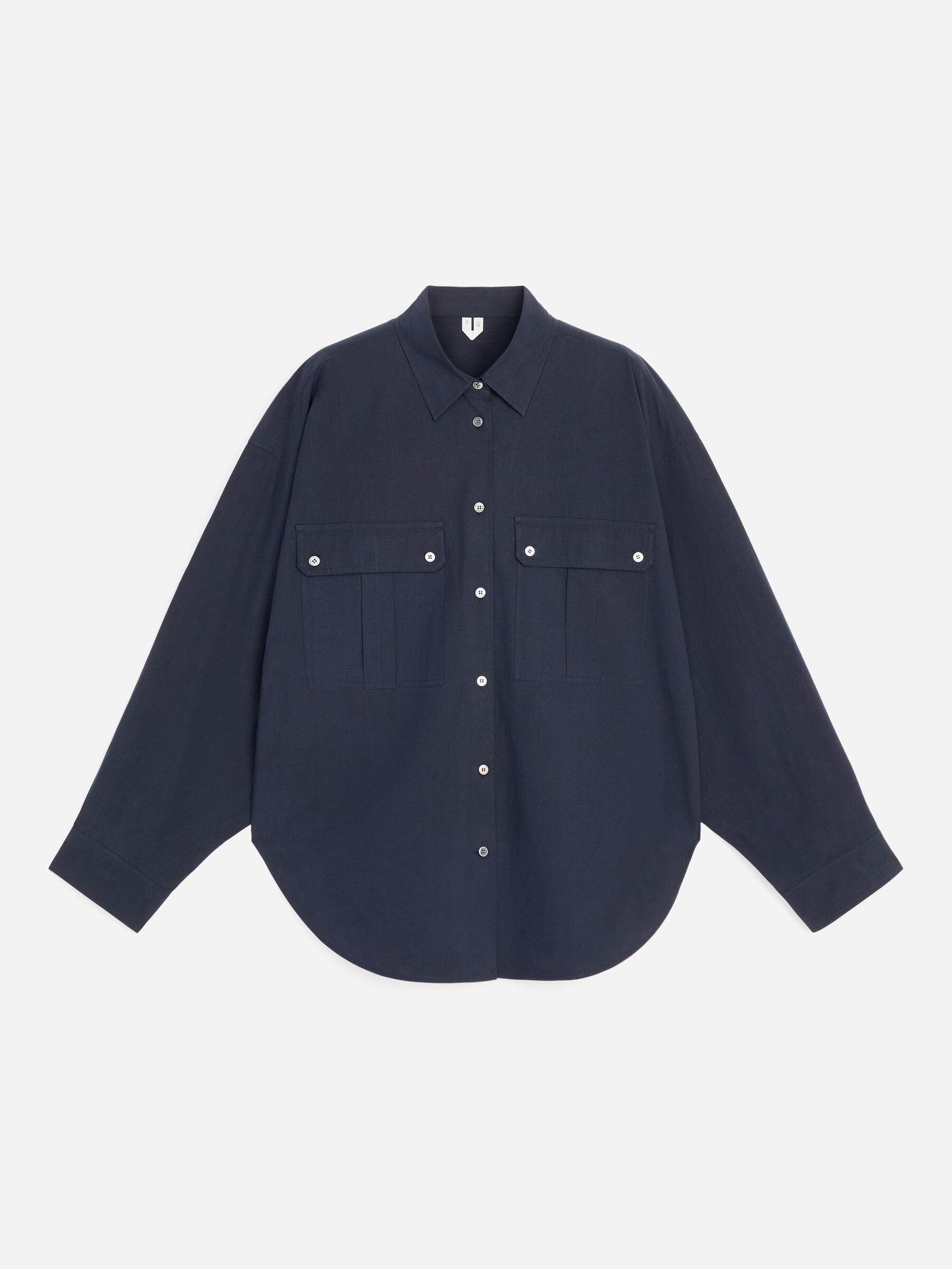 Chemise utilitaire en coton - Bleu foncé - Loose fit - Femme - StillMedia/DescriptiveStillLife - 1