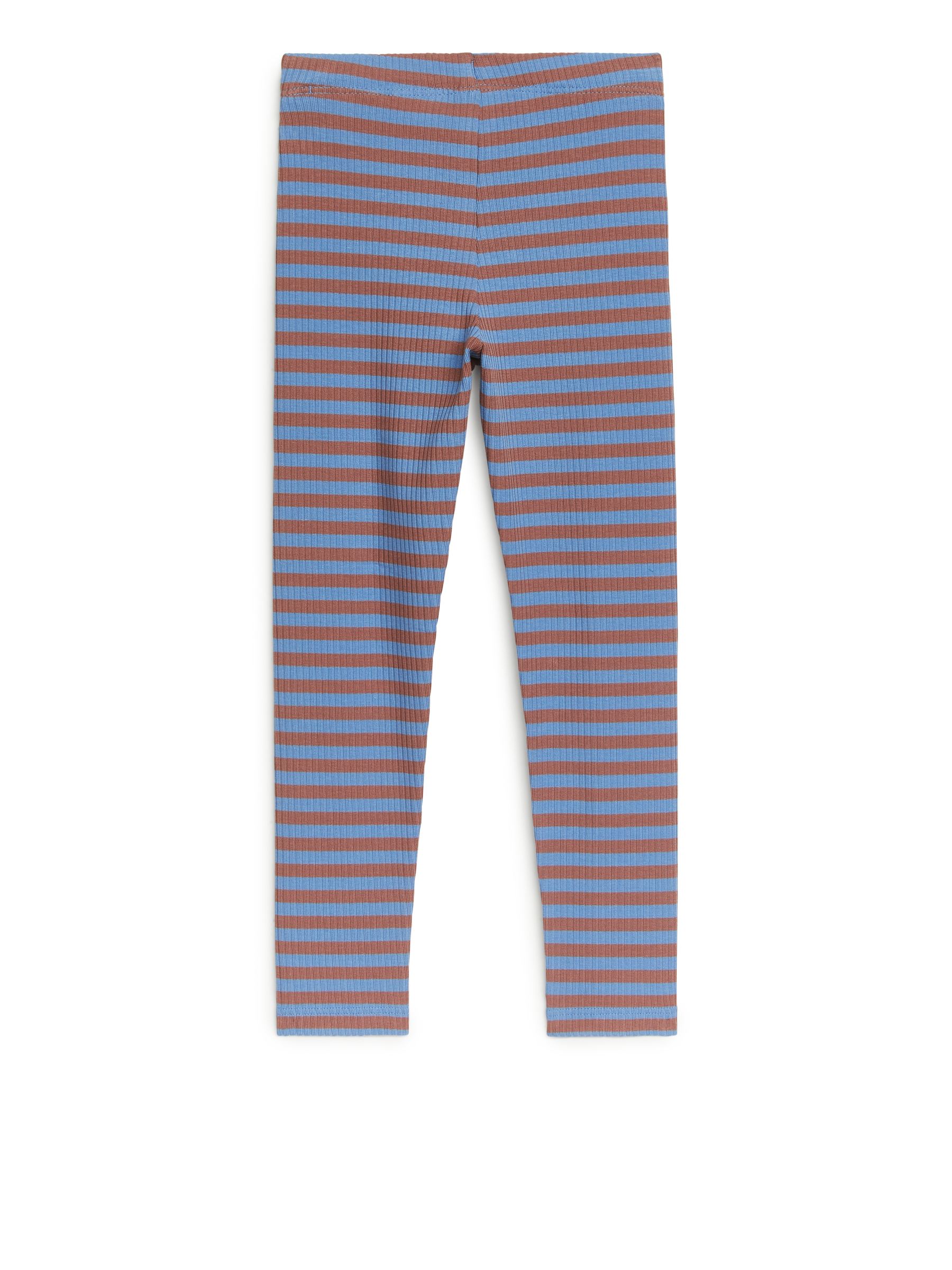 Gerippte Jersey-Leggings - Blau/braun - Regular Fit - Kinder - StillMedia/DescriptiveStillLife - 3
