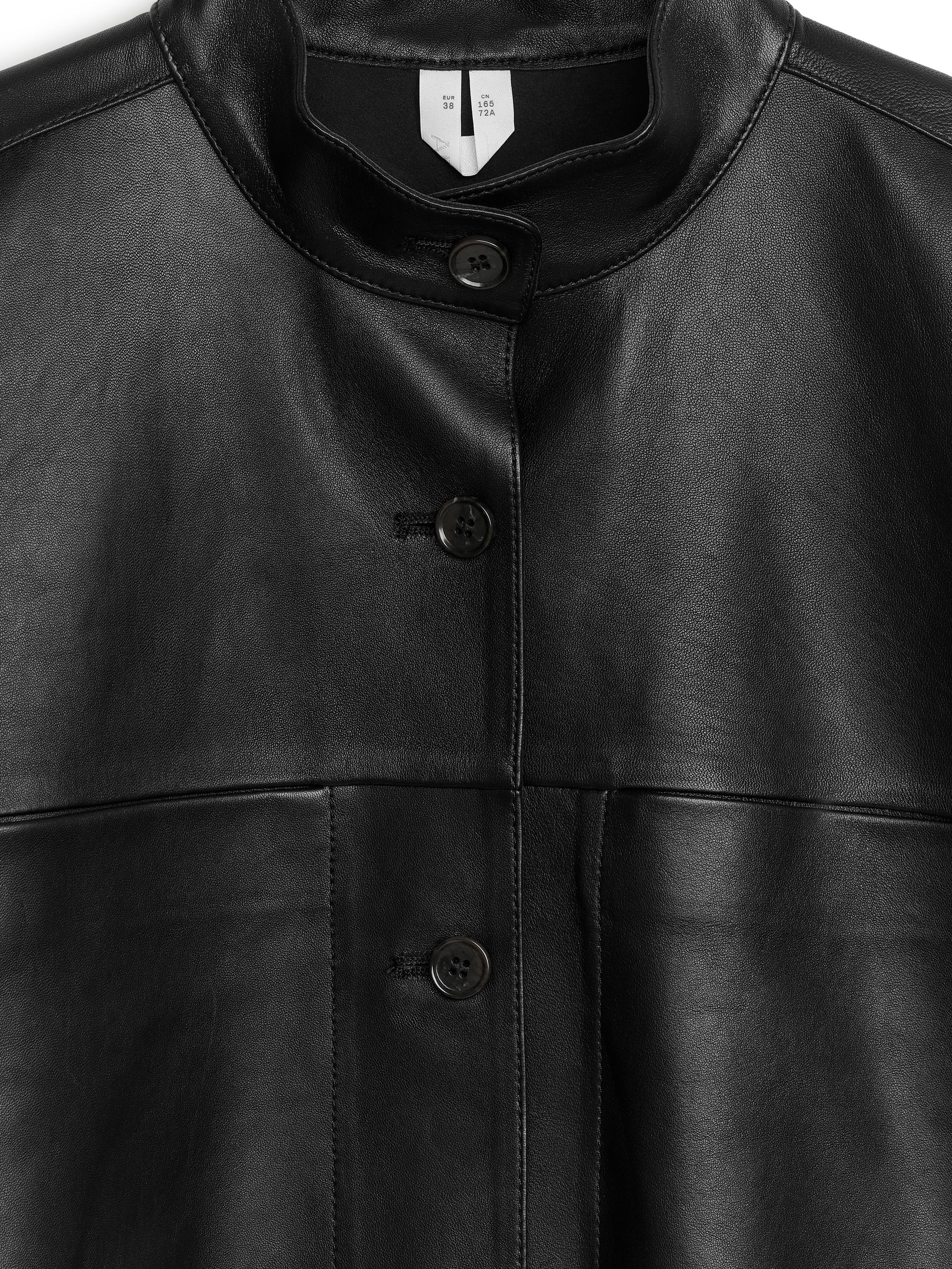 Leather Shirt - Black - Oversized - Women - StillMedia/DescriptiveDetail - 2