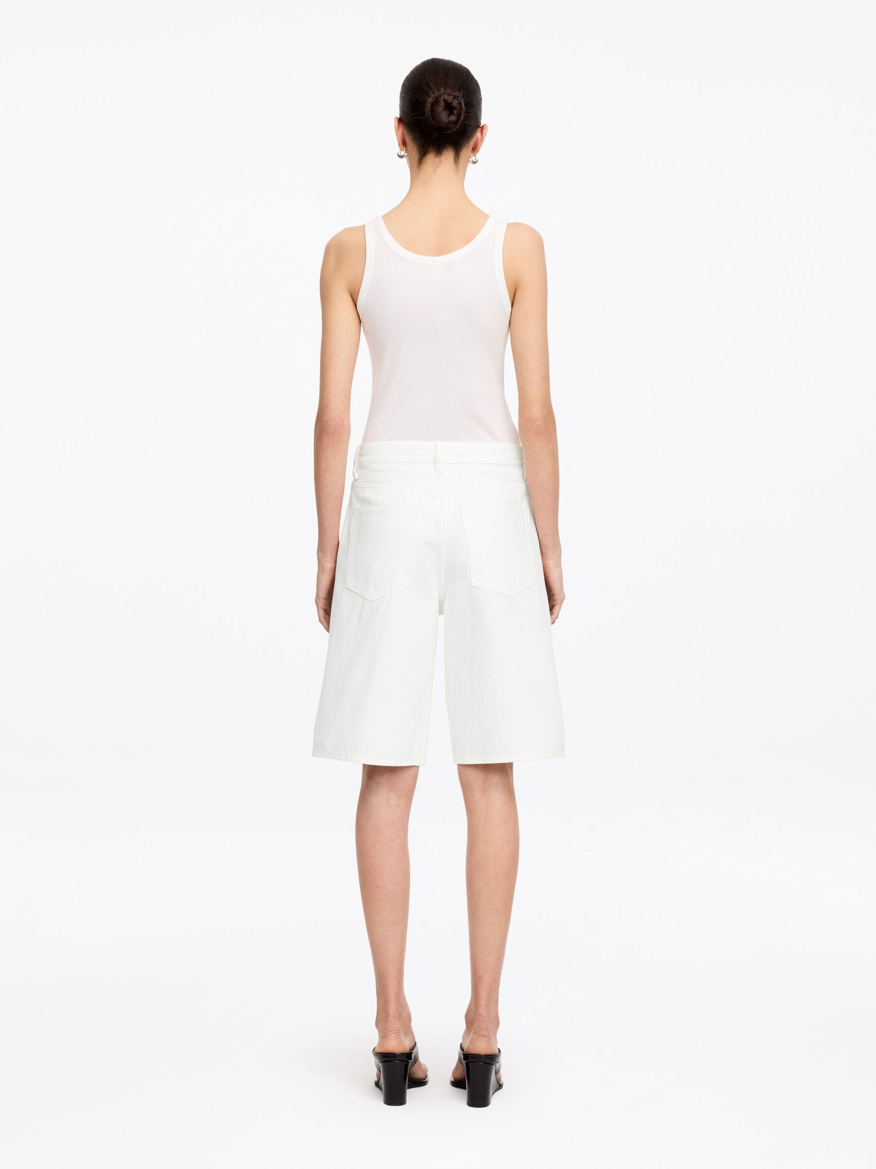 Short long en jean - Blanc - Loose fit - Femme - StillMedia/Lookbook - 6