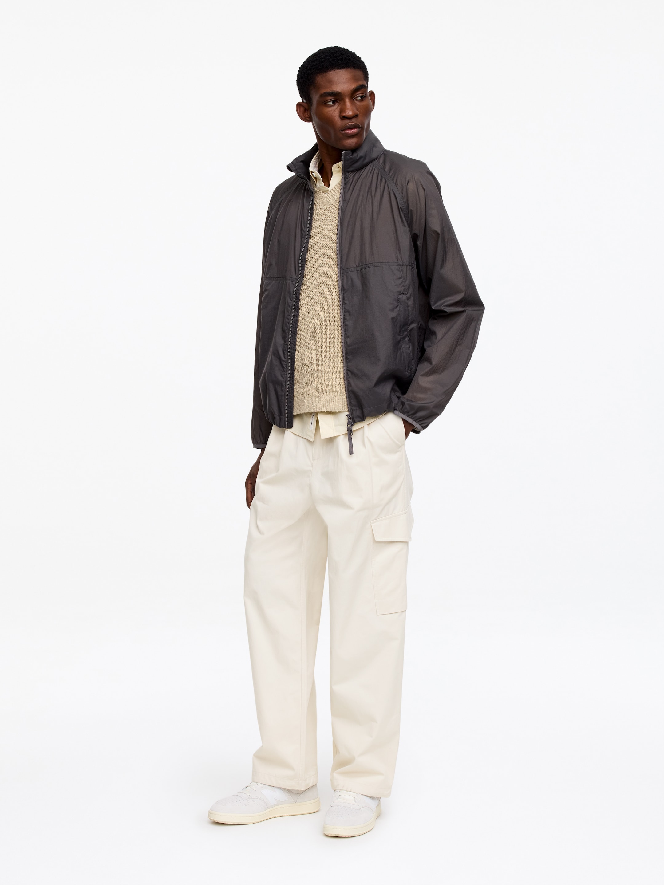Pantaloni cargo dalla vestibilità ampia - Bianco sporco - Loose fit - Men - StillMedia/Lookbook - 6