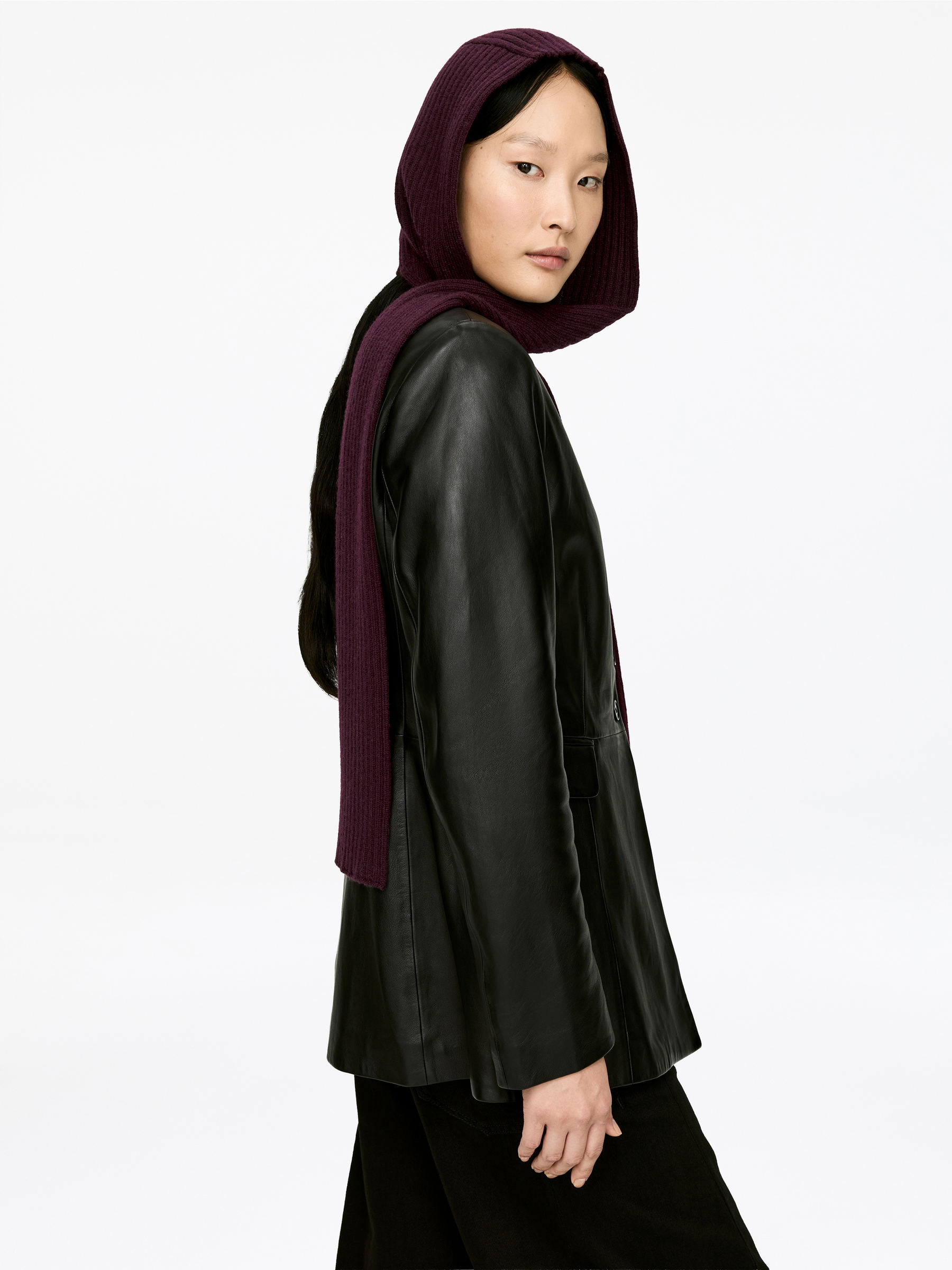 Cagoule en laine - Bordeaux - Femme - StillMedia/Lookbook - 2