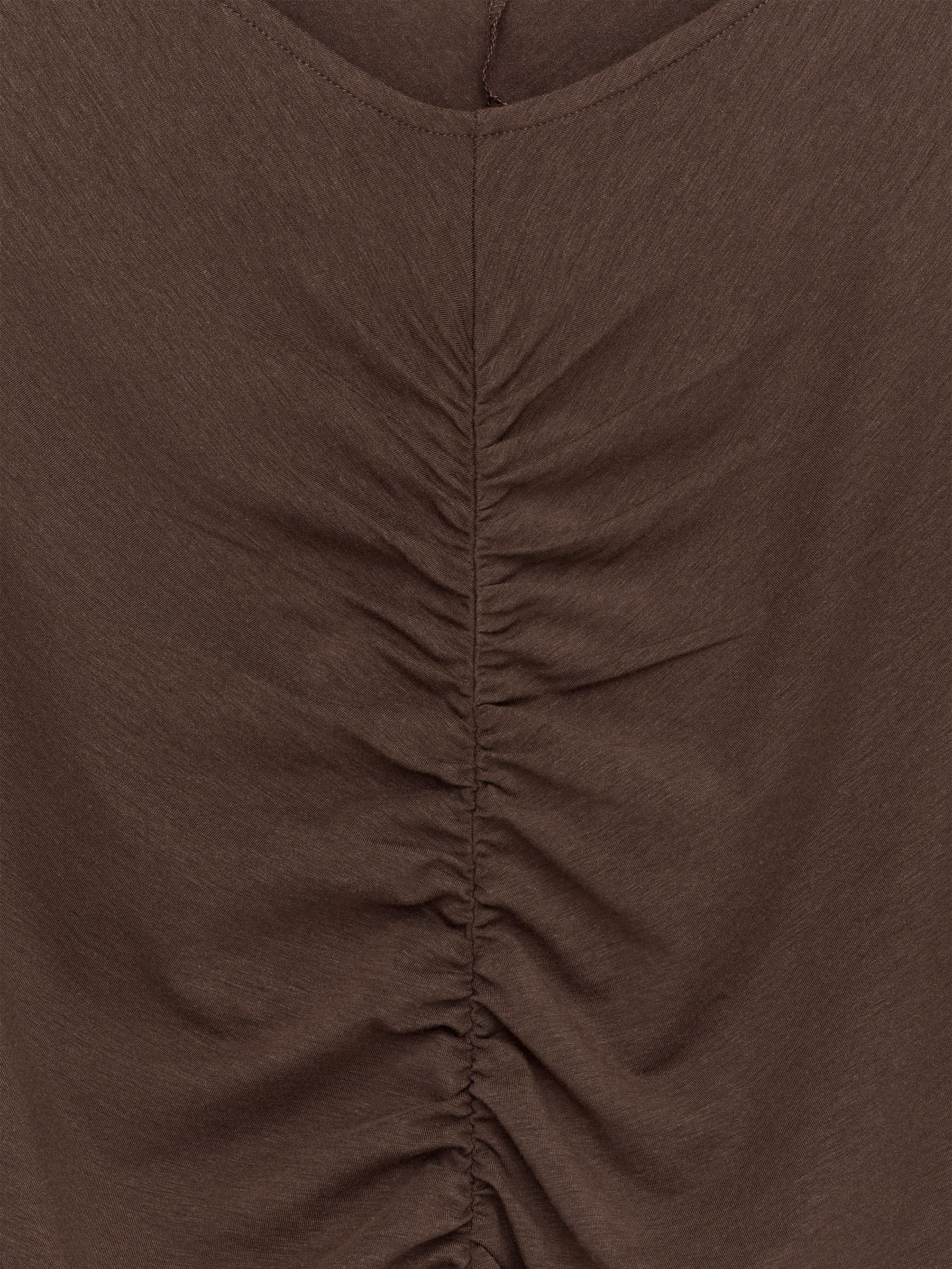 Gathered Top - Dark Brown - Slim fit - Women - StillMedia/DescriptiveDetail - 2