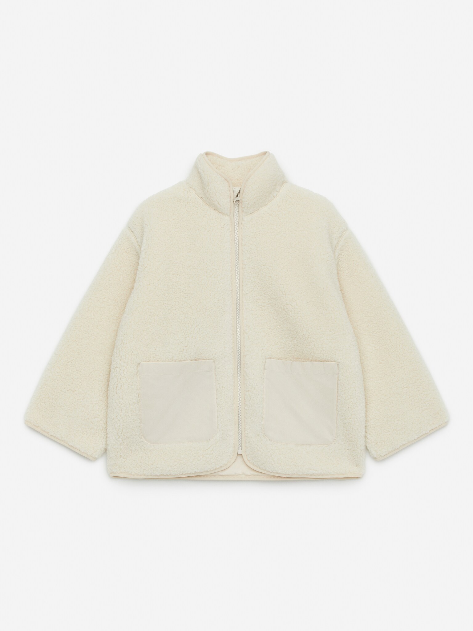 Chaqueta de felpa - Blanco roto