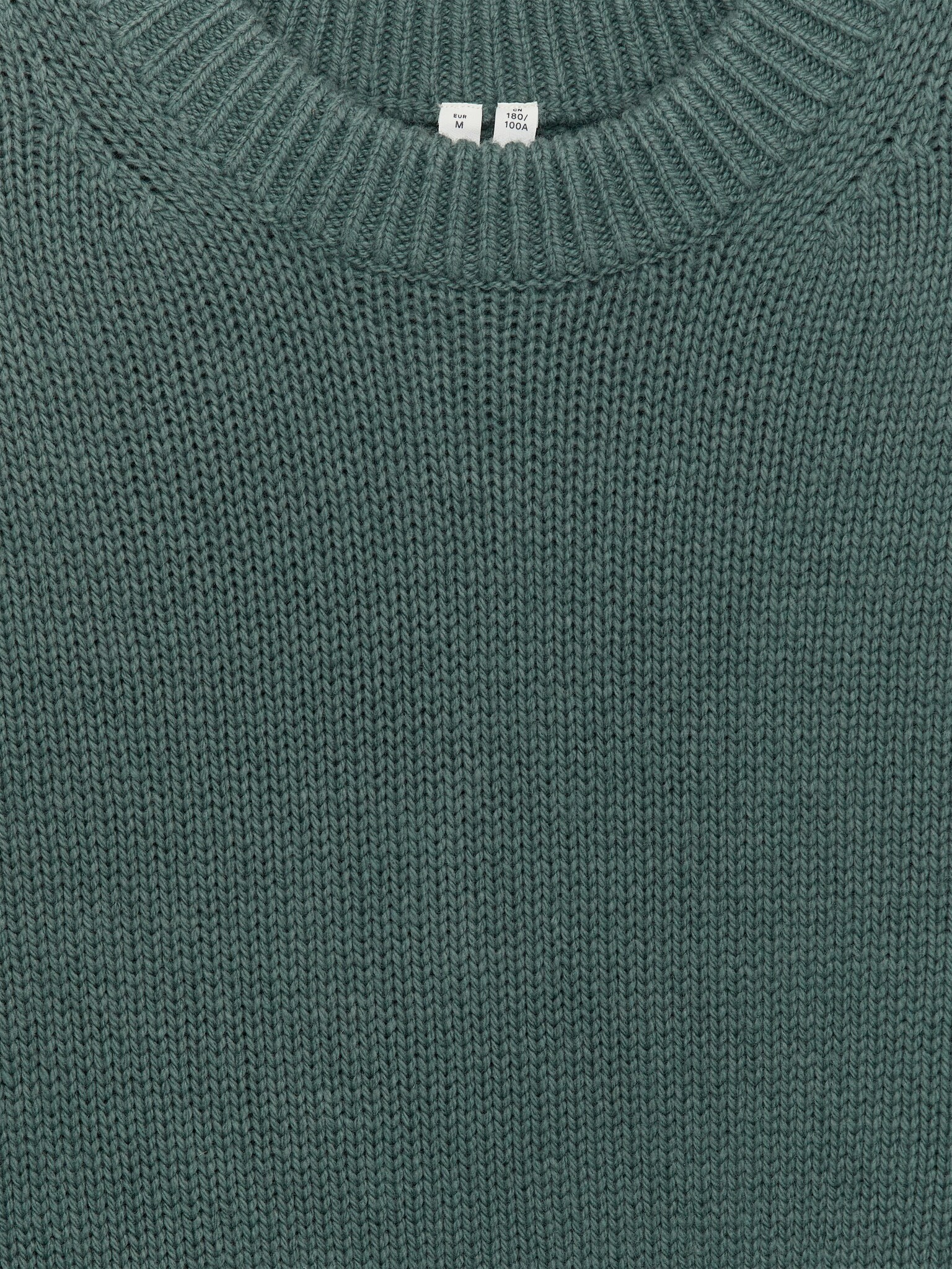 Tröja i ullblandning - Mörkgrön/Beige/Melange/Svartmelerad - 2