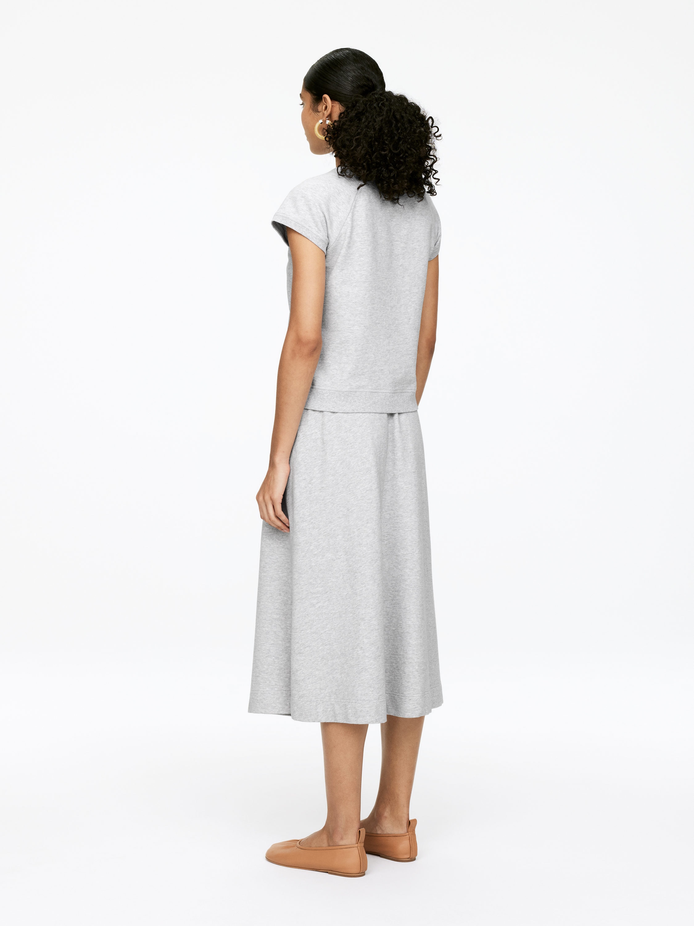 Raglan-Sleeve T-Shirt - Grey Melange - Slim fit - Women - StillMedia/Lookbook - 4