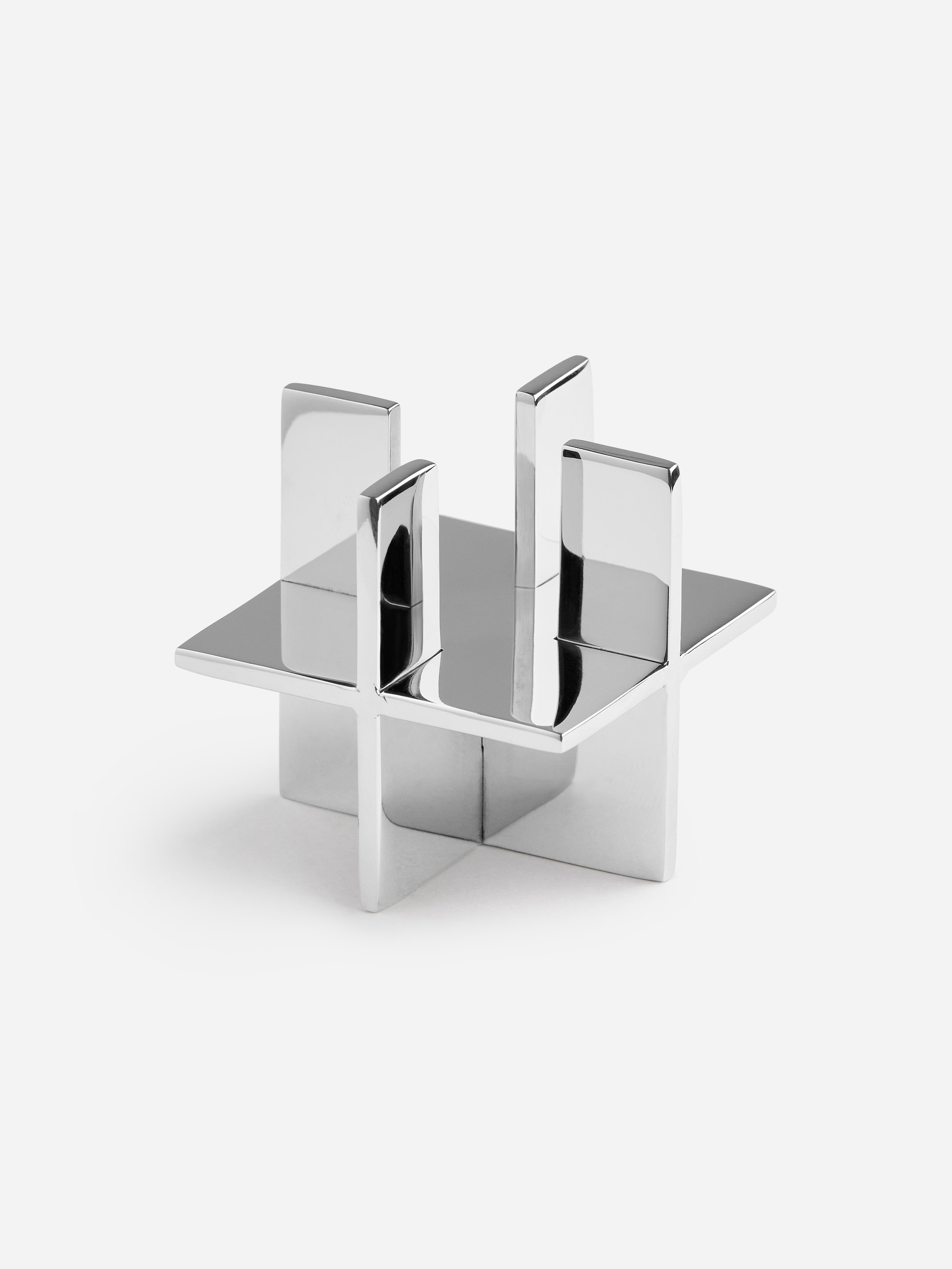 Stainless Steel Candle Holder-Silver-coloured-20510