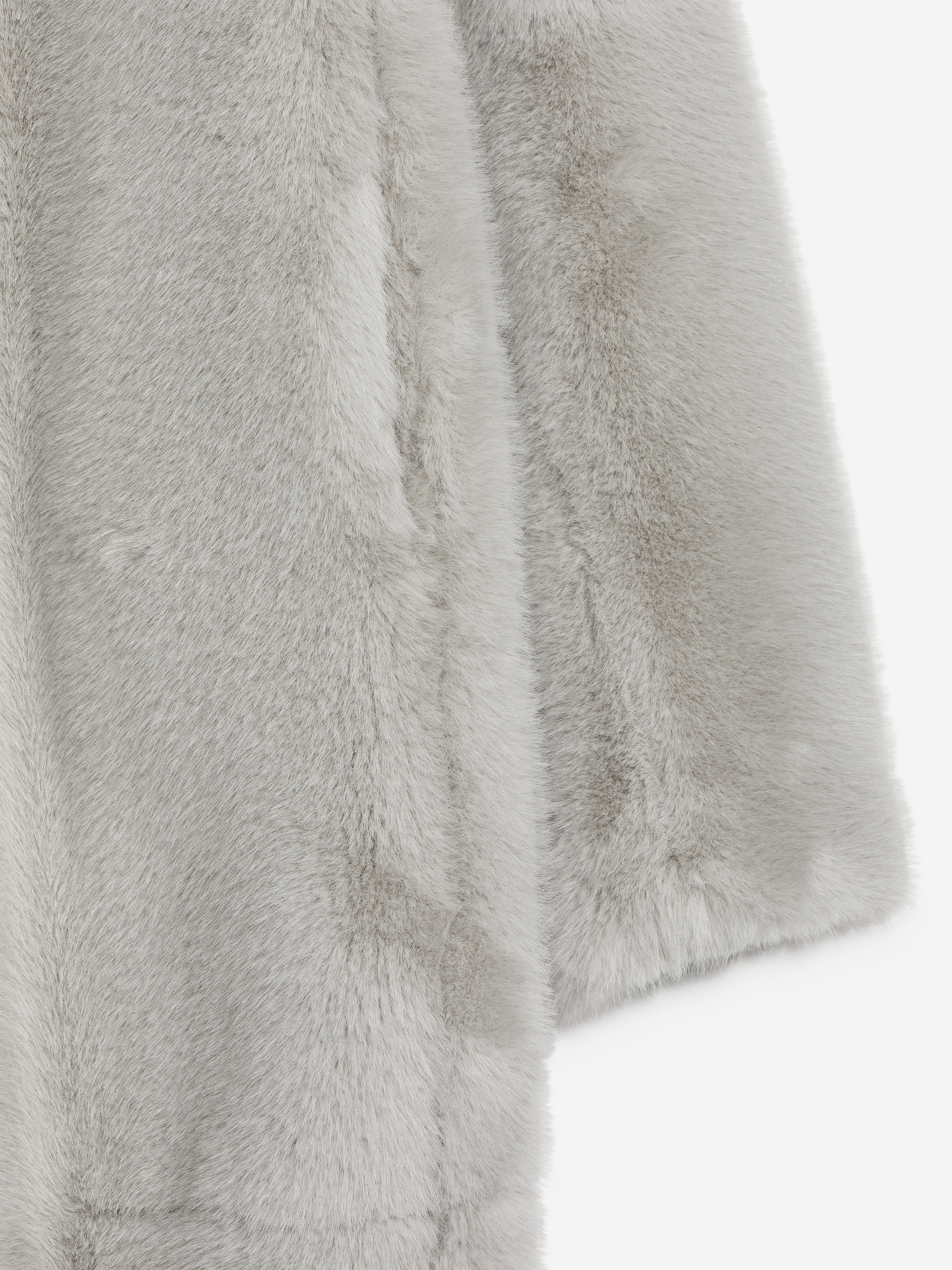 Faux Fur Coat - Grey - Oversized - Women - StillMedia/DescriptiveDetail - 1