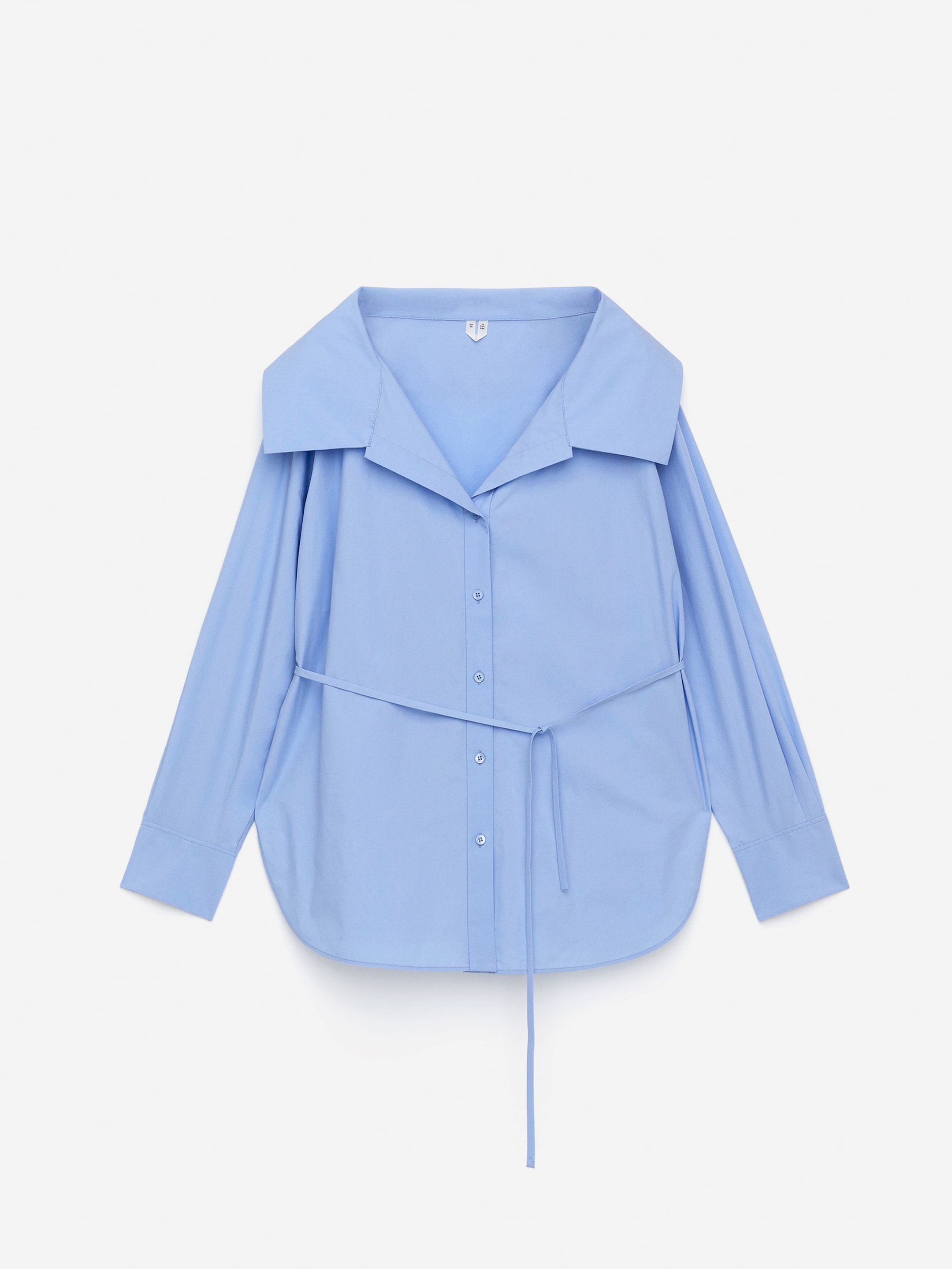 Wide-Collar Blouse - Light Blue - Regular fit - Women - StillMedia/DescriptiveStillLife - 1