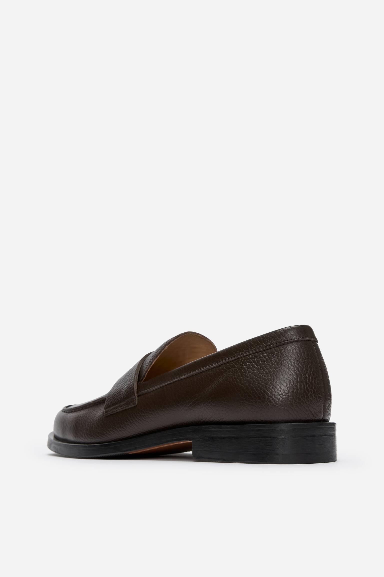 Mocassins em pele - Castanho - 7