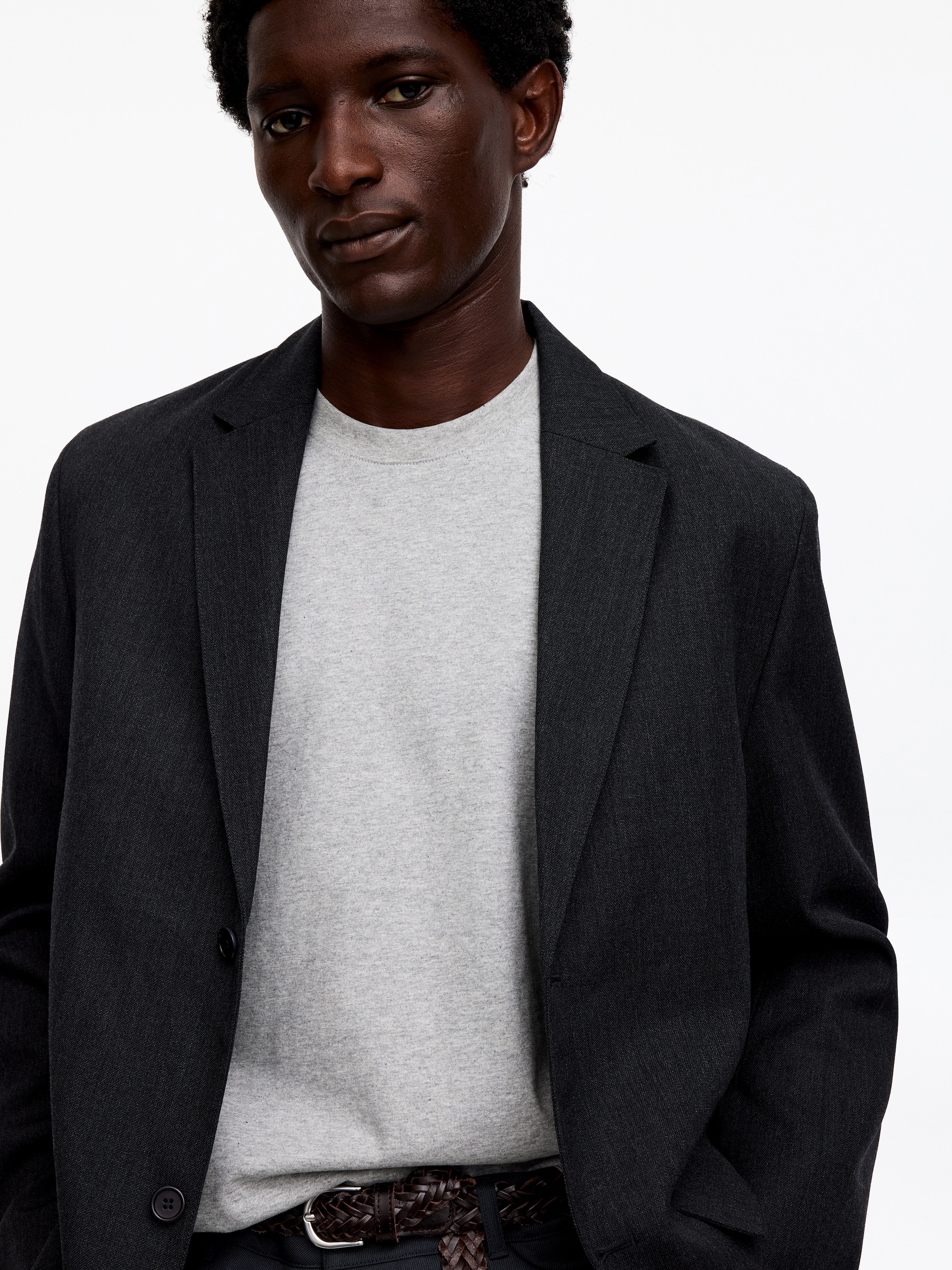 T-shirt décontracté 220 GSM - Gris clair chiné - Regular fit - Homme - StillMedia/Lookbook - 57