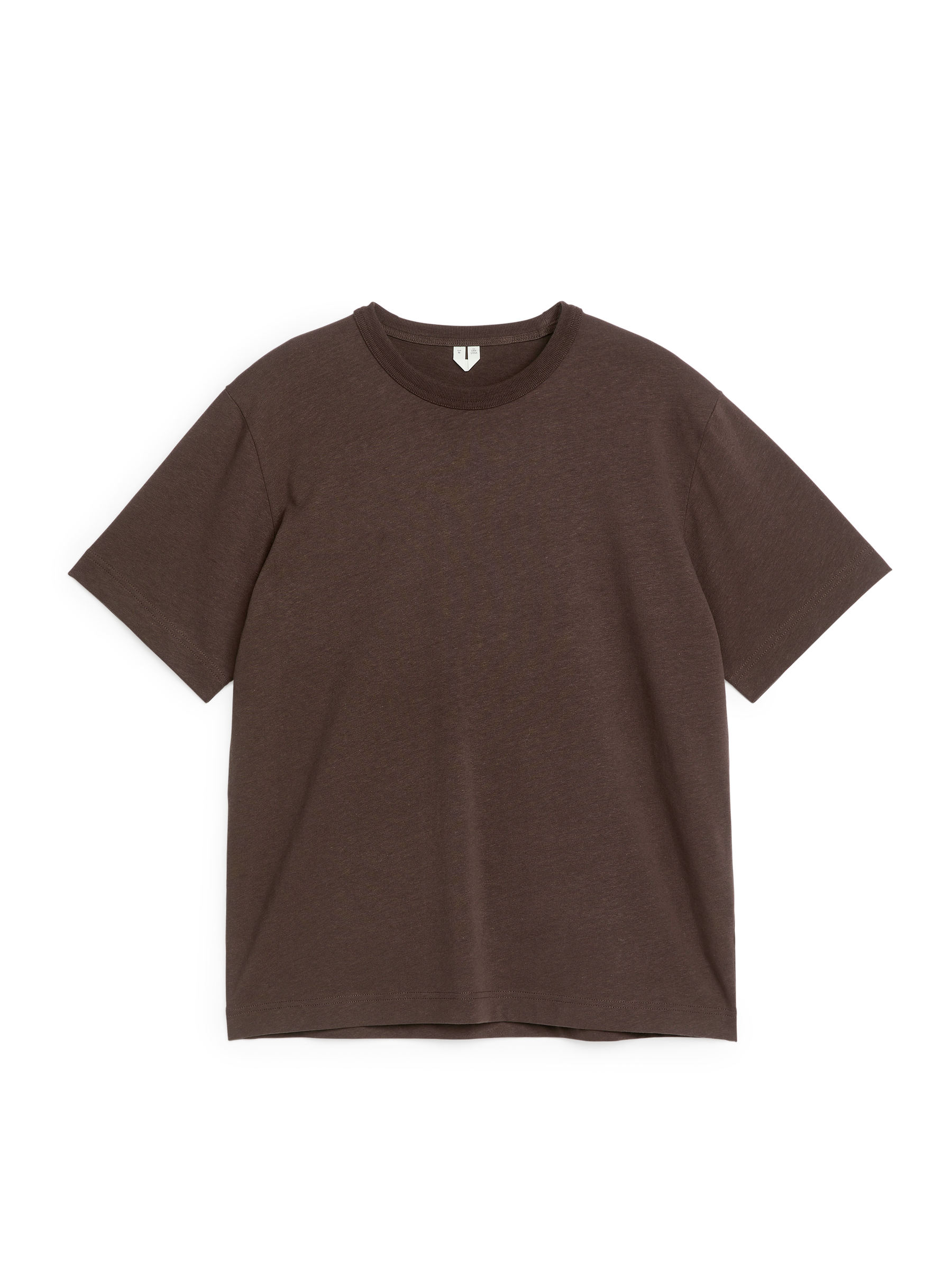 Cotton Linen T-shirt-#4A4140-12139
