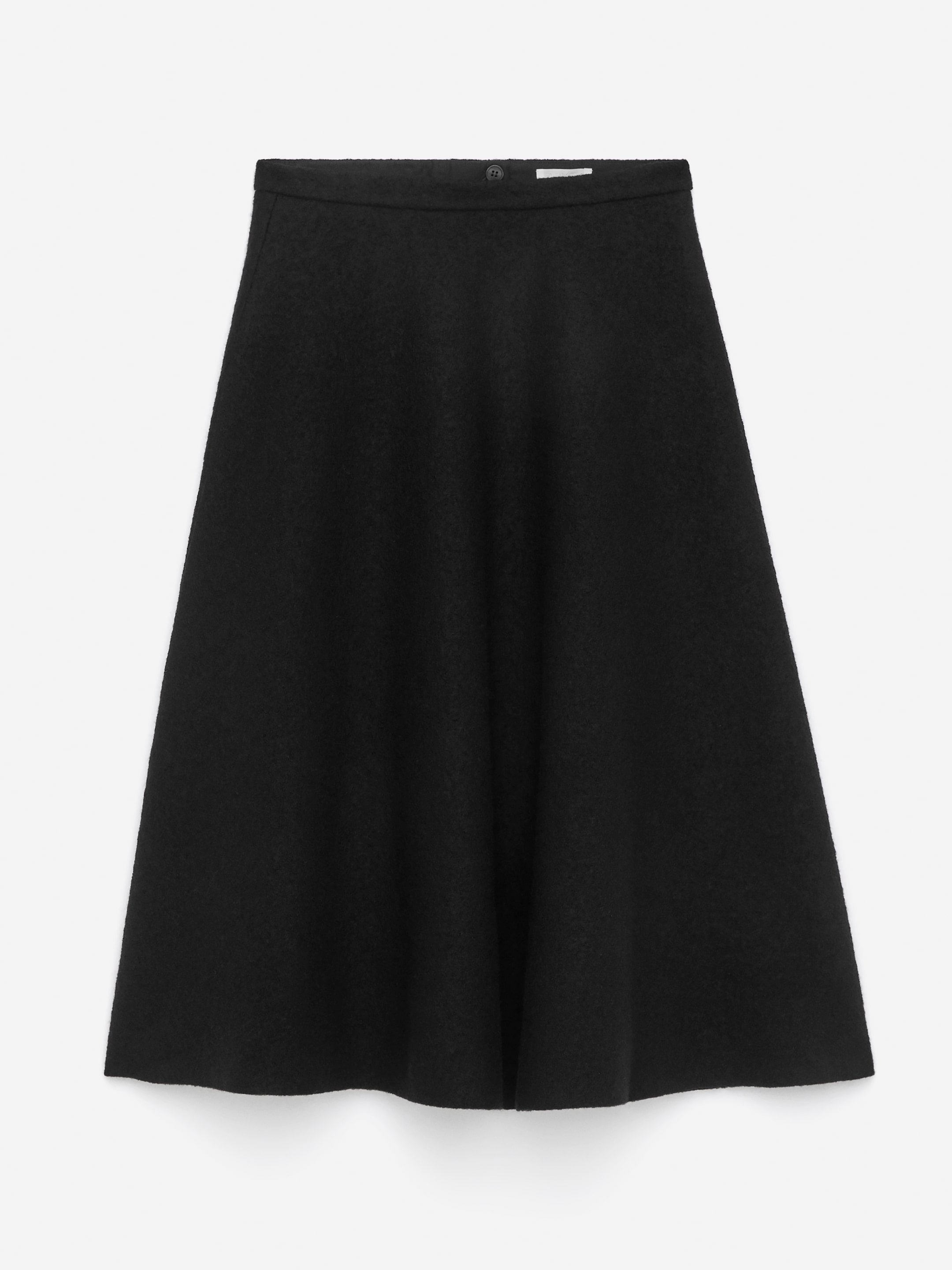 Full Circle Wool Skirt-Black-16703