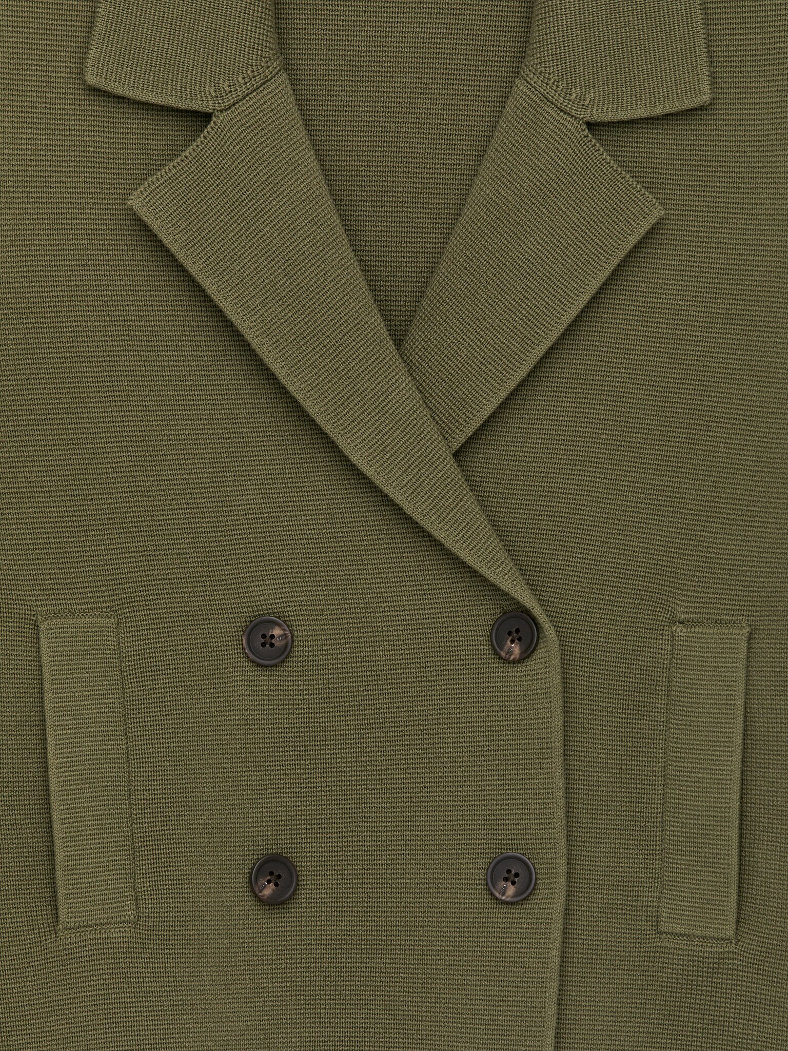 Veste en maille de coton - Vert kaki - 2
