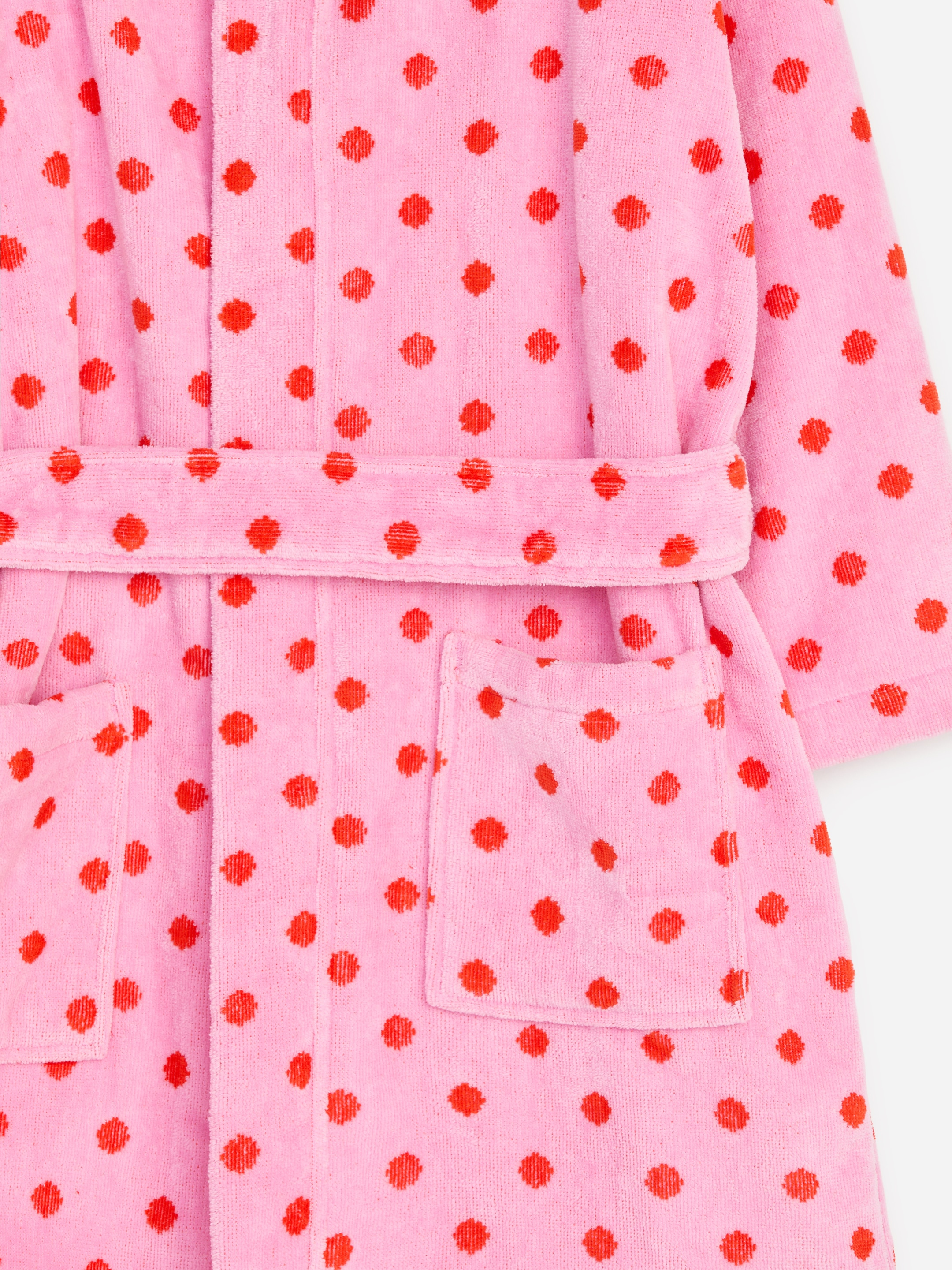 Bademantel aus Baumwollfrottee - Rosa/Punkte in Rot - Regular Fit - Kinder - StillMedia/DescriptiveDetail - 3