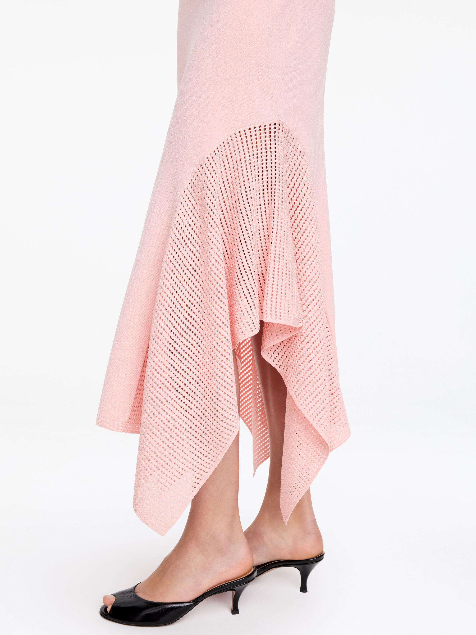 Draped Knit Dress - Pink - Slim fit - Women - StillMedia/Lookbook - 5