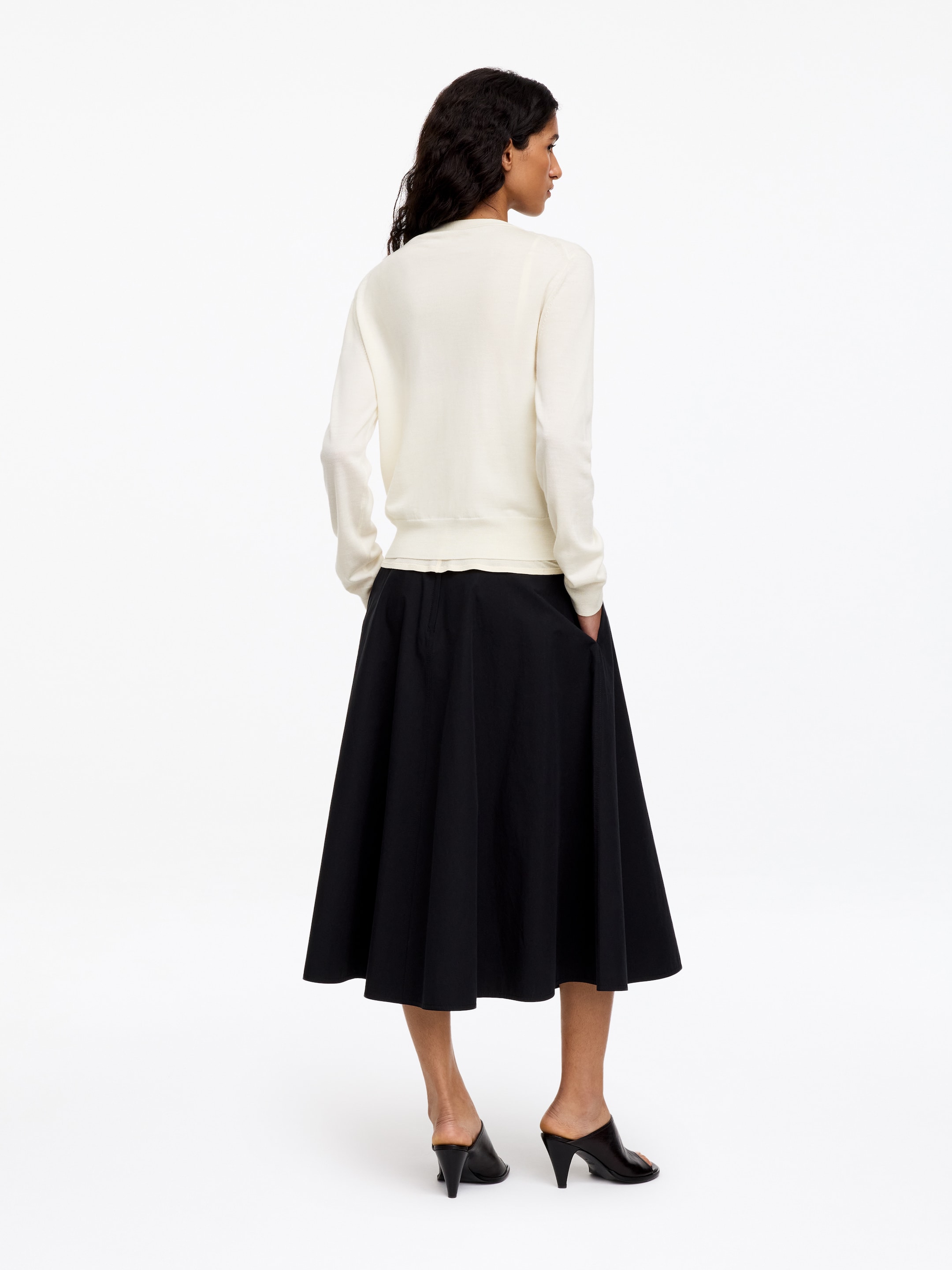 Cárdigan de lana merino - Blanco roto - Corte estándar - Women - StillMedia/Lookbook - 5