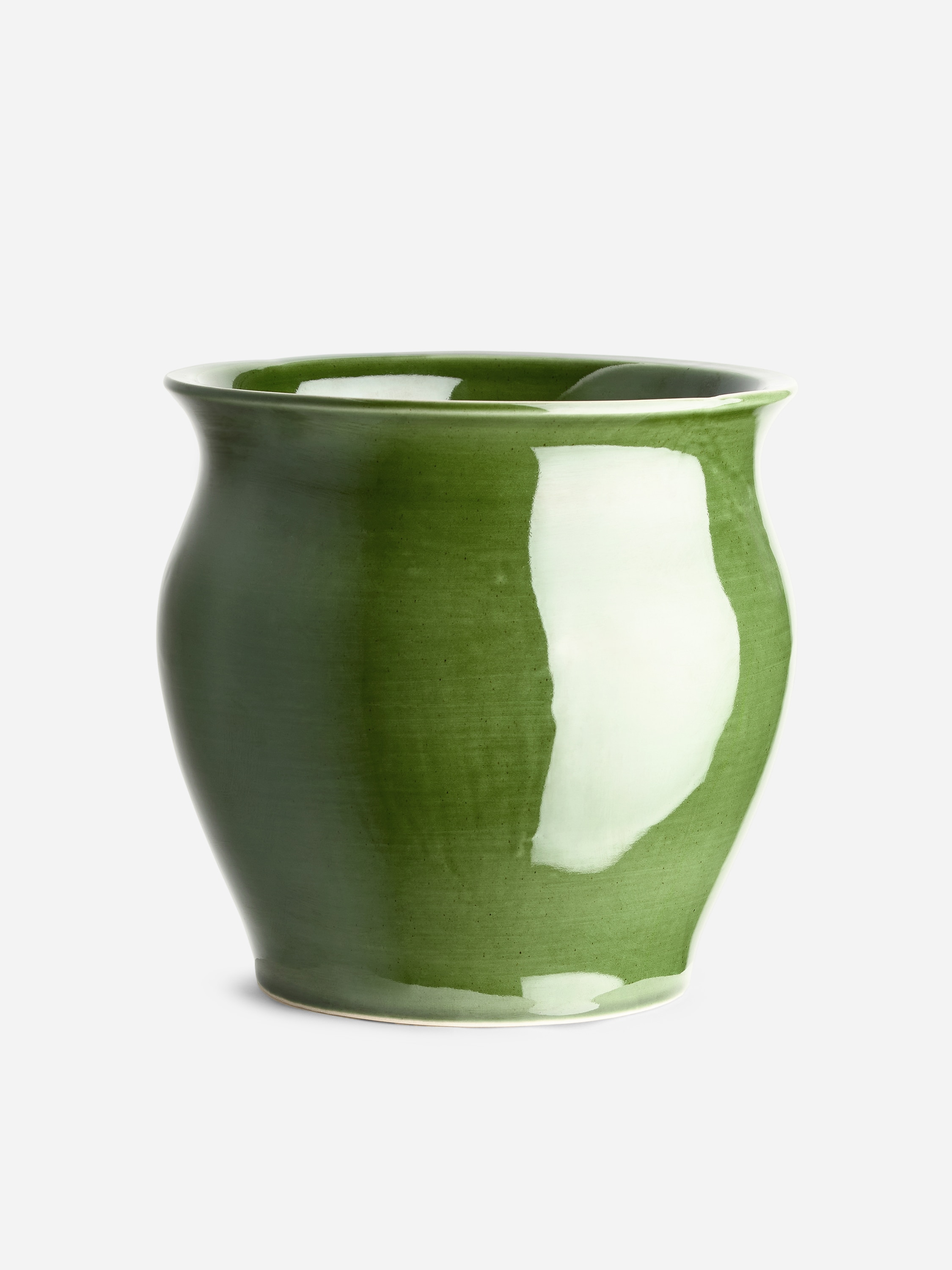 Kamionkowy wazon 20 cm - Zielony/Jasnozielony