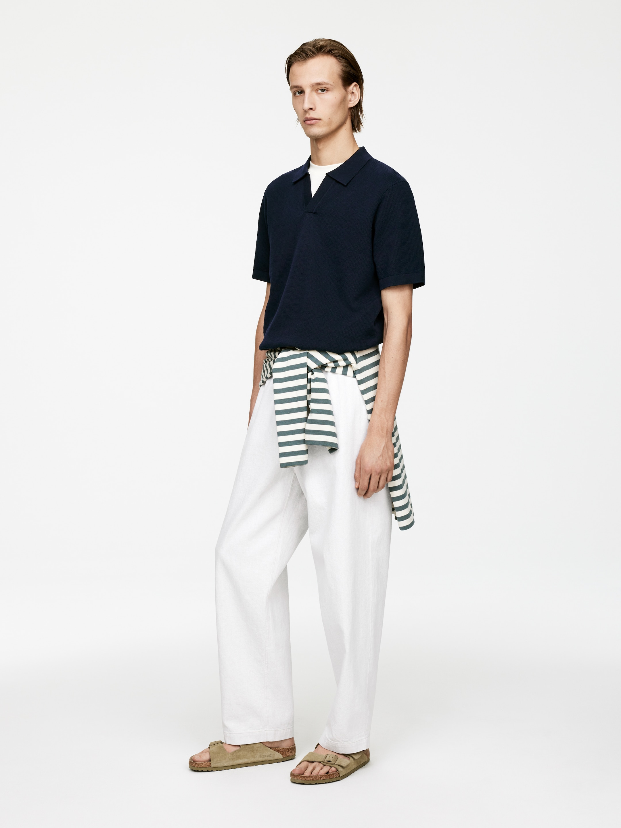 Agrandir l'image: Polo texturé - Bleu foncé - HOMME | H&M FR 3