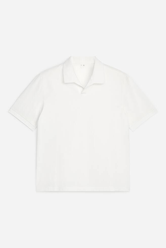 Short-Sleeve Polo Shirt - White/Black - 1