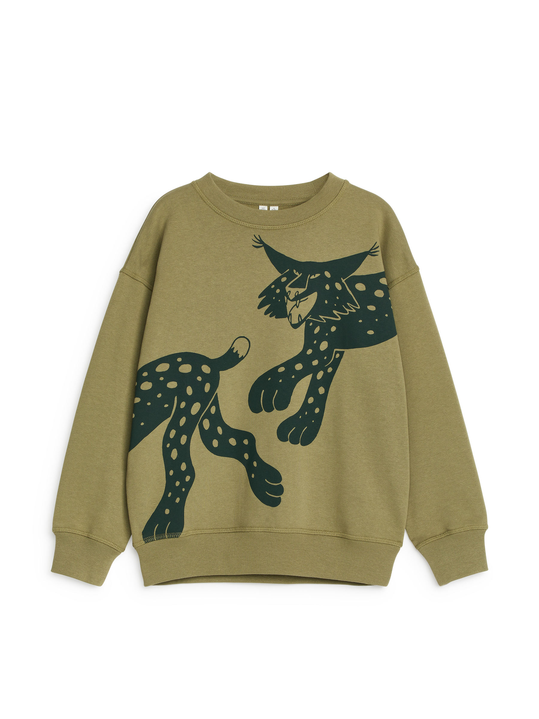 Relaxed Sweatshirt - Khaki Green/Lynx - Relaxed fit - Children - StillMedia/DescriptiveStillLife - 2